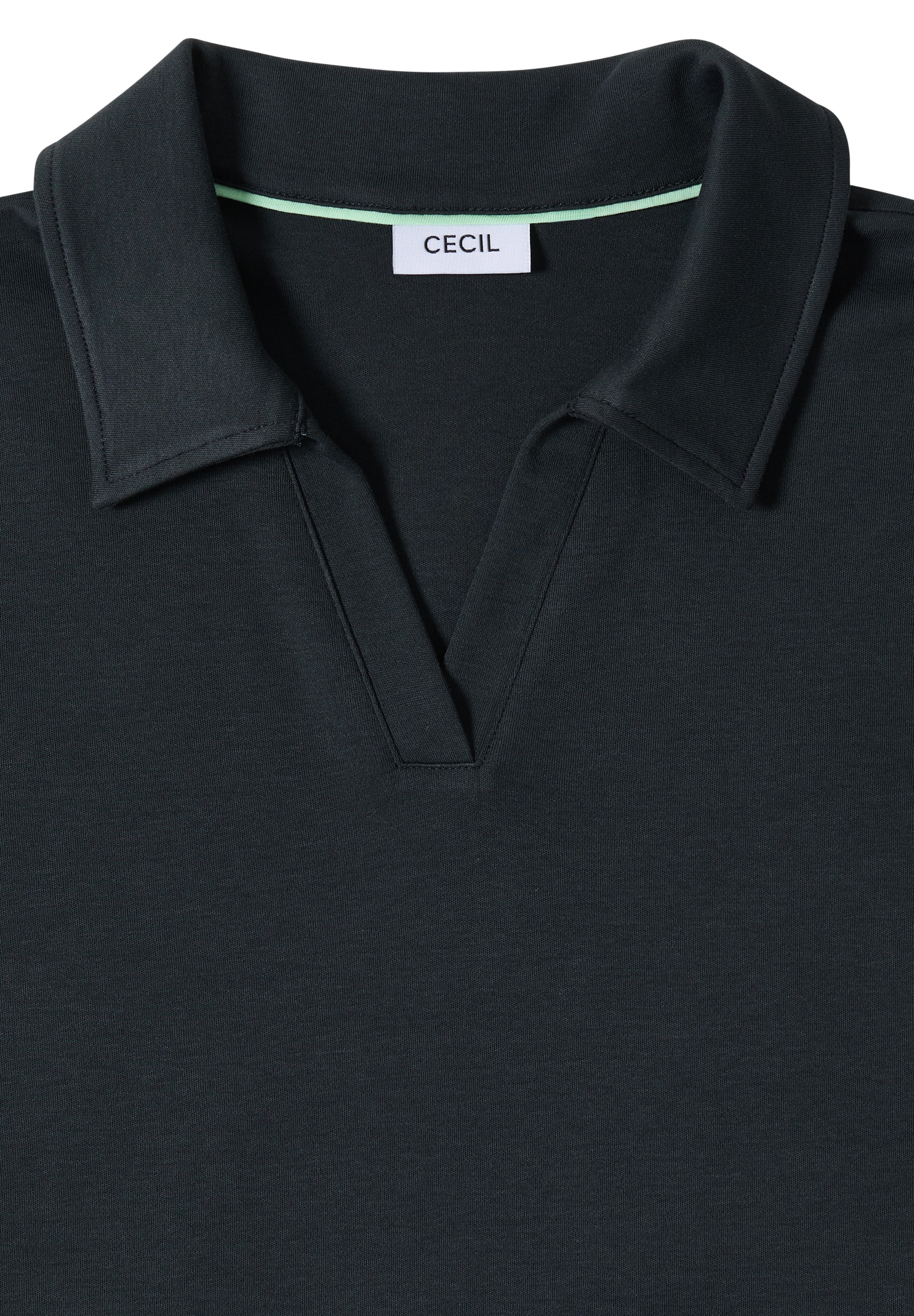 Cecil Poloshirt mit seitlichen Schlitzen im Saum