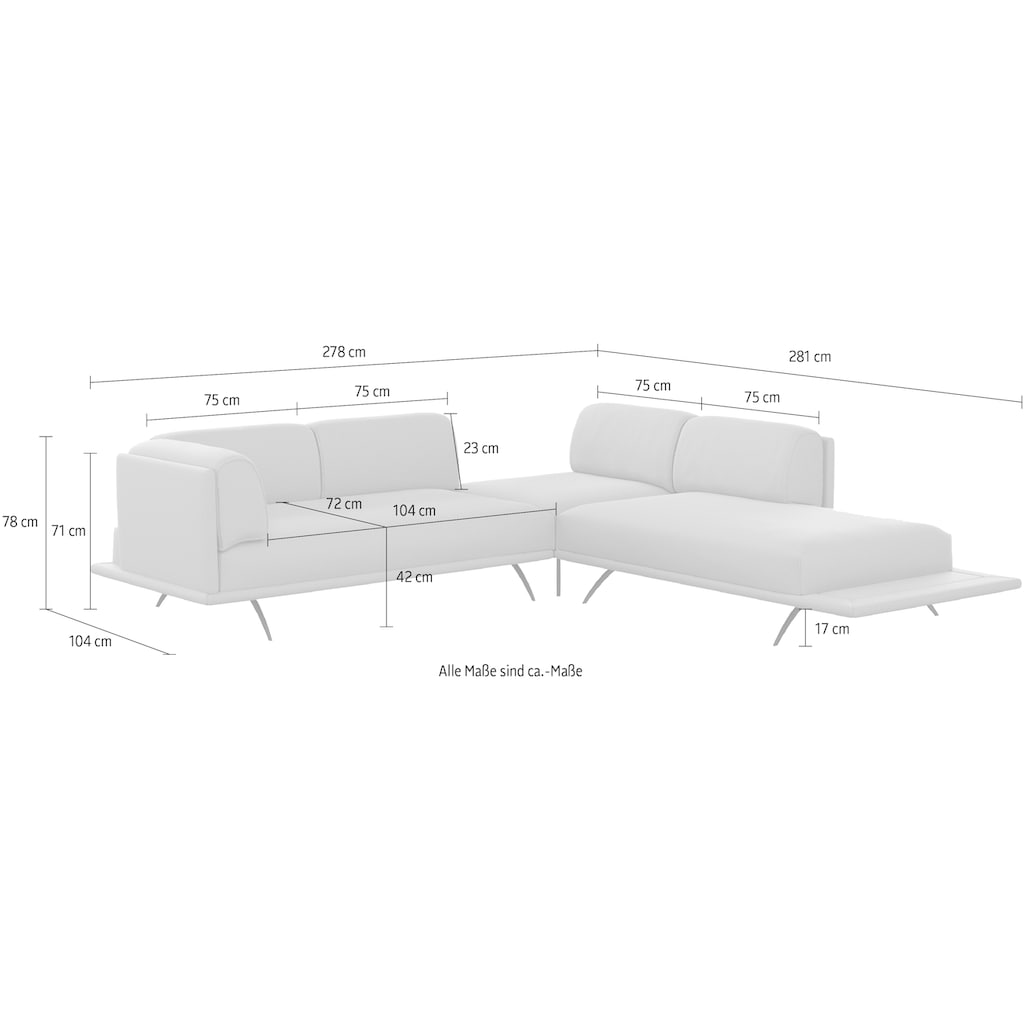 machalke® Ecksofa »benito«