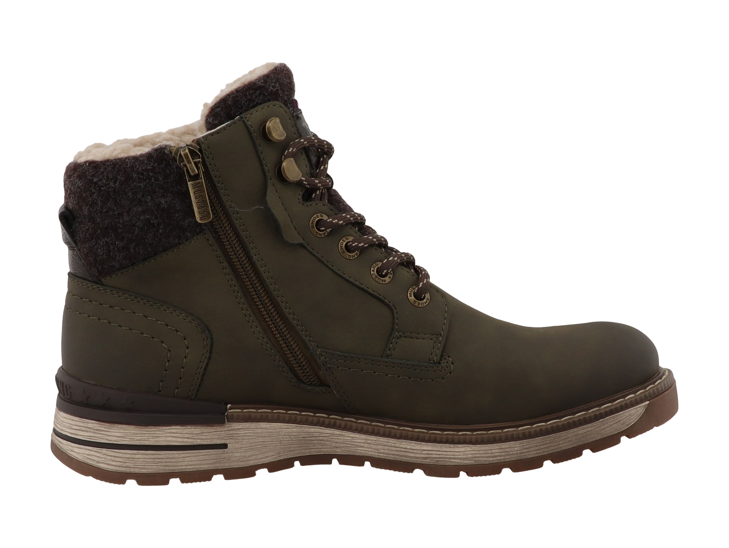 Mustang Shoes Winterboots »Stiefelette«  Schnürboots mit Ziernähten und Kontrast-Rahmennaht