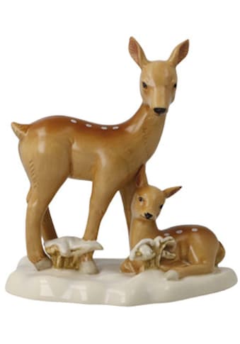 Weihnachtsfigur »Tierfigur - Rehe im Schnee, Höhe ca. 14 cm«