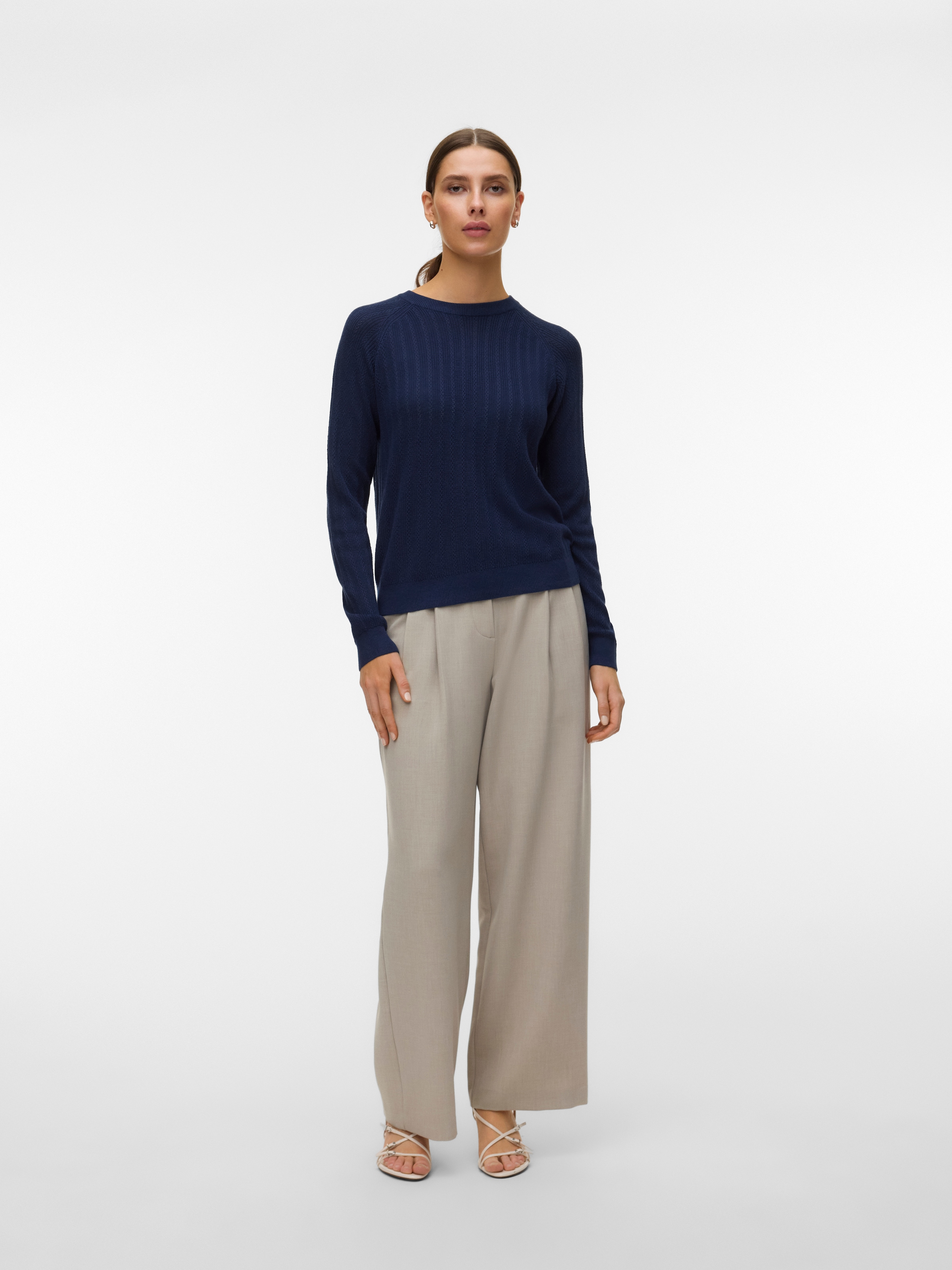Vero Moda Strickpullover »VMNEWLEX POINTELLE LS O-N PULLOVER NOOS«