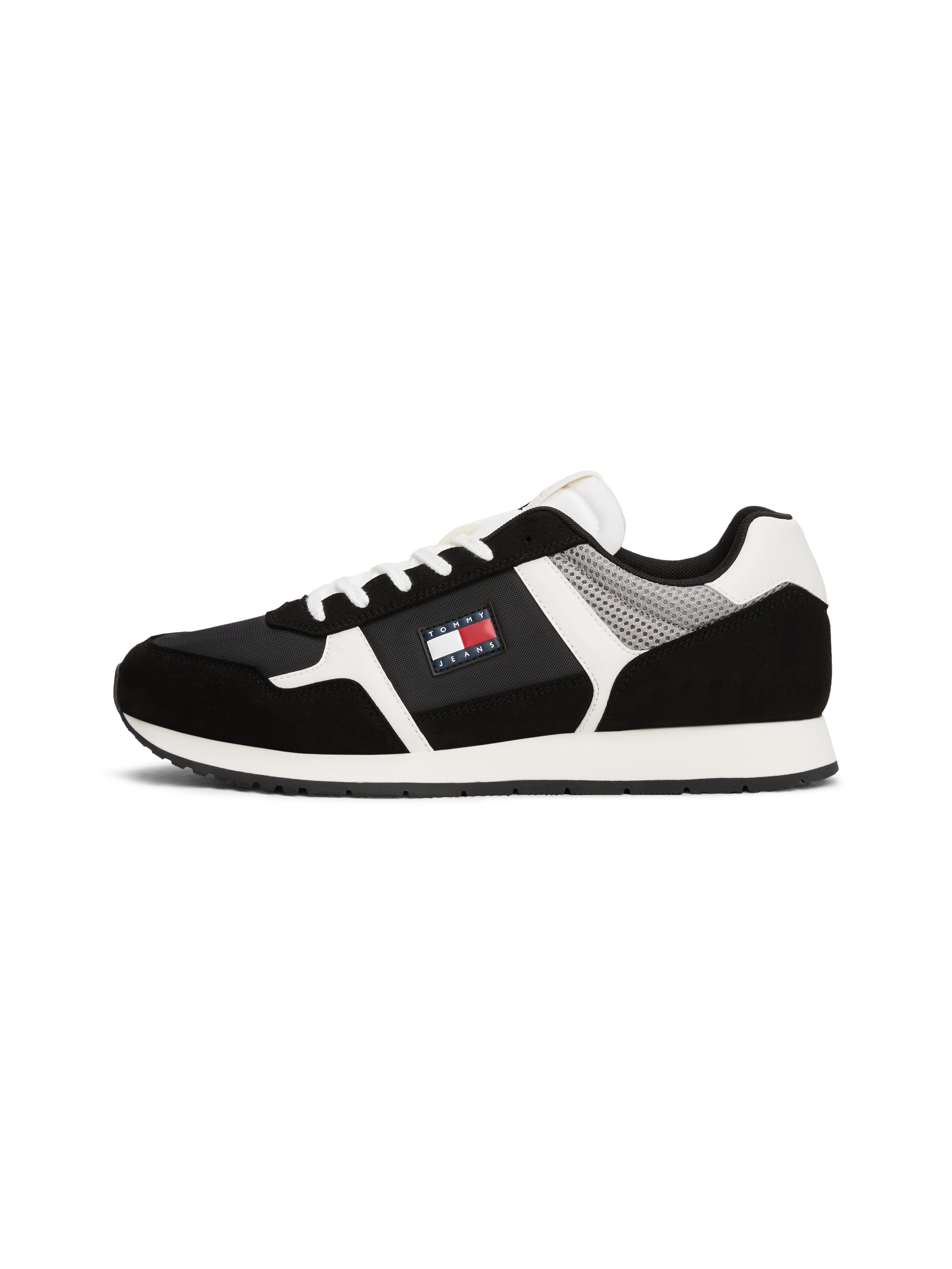 Tommy Jeans Sneaker »TJM RUNNER CASUAL«, Schnürschuh, Halbschuh, Freizeitschuh mit seitliche Logoflag