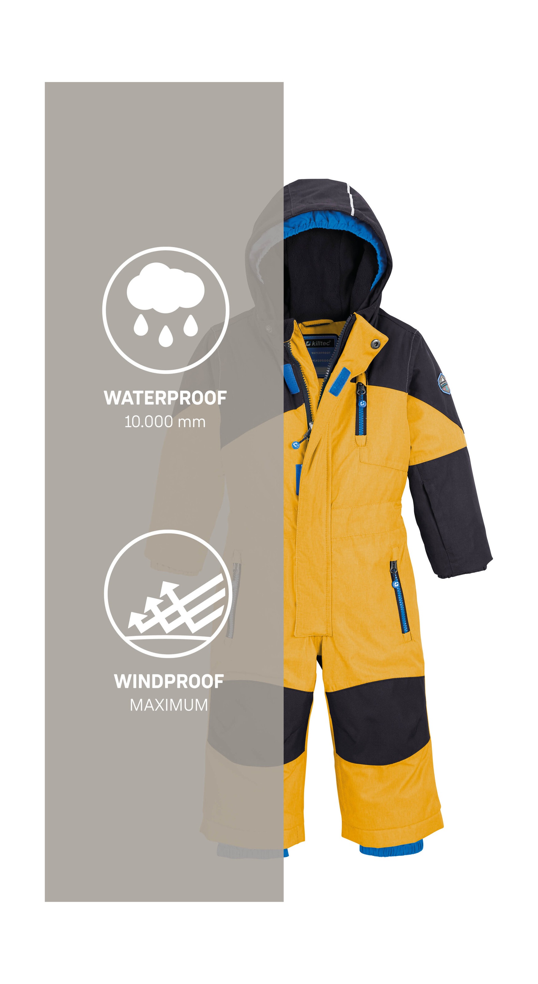 Killtec Skianzug »Kesley Mini«, Skioverall, wind-u wasserdicht, Fleece Innen