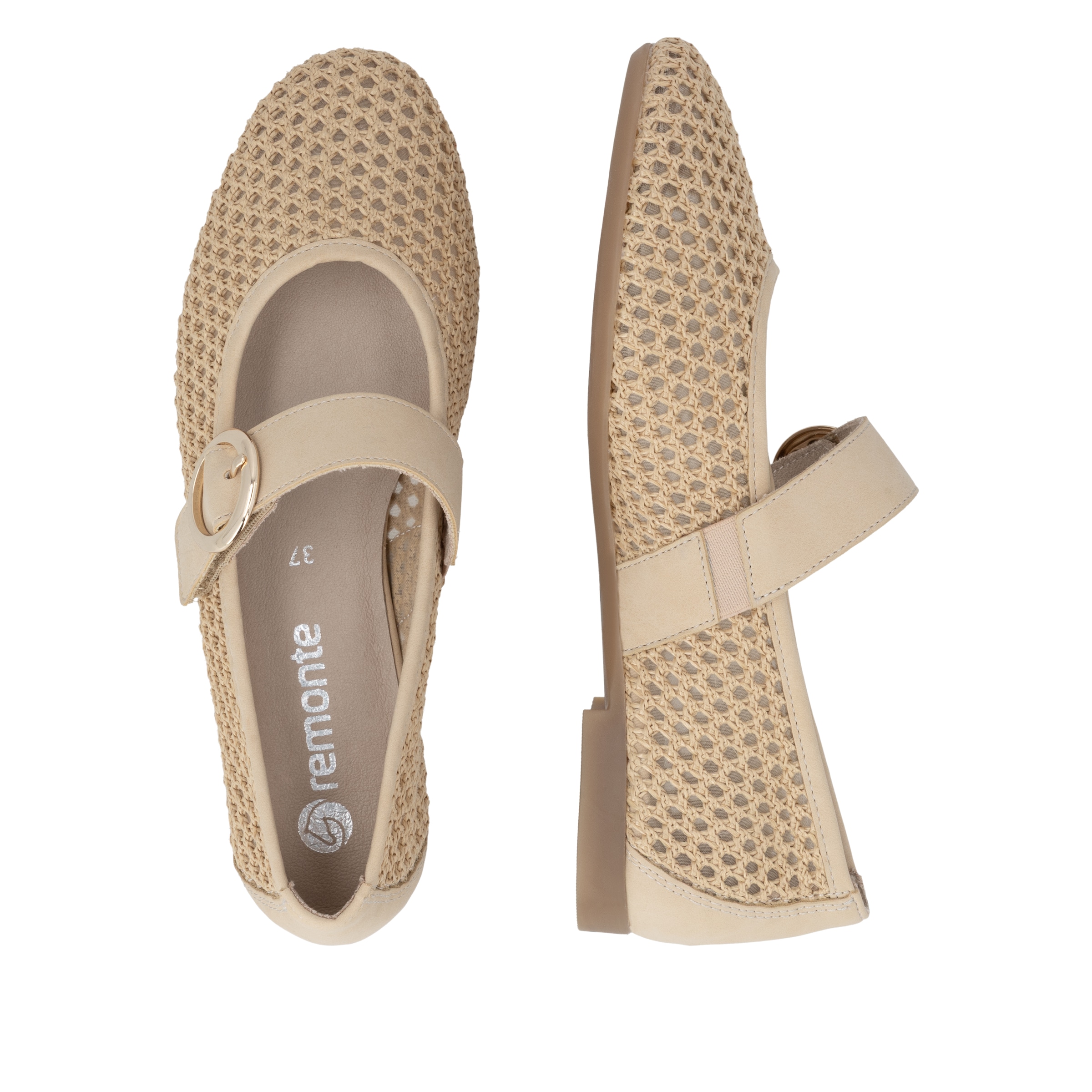 Remonte Riemchenballerina  Sommerschuh, Flat, Ballerina, Schlupfschuh mit weicher Innensohle