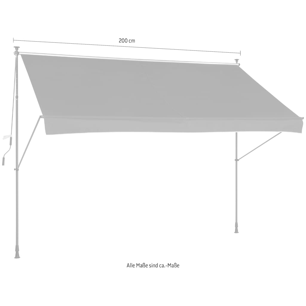 KONIFERA Klemmmarkise, Breite/ Ausfall: 200/120 cm