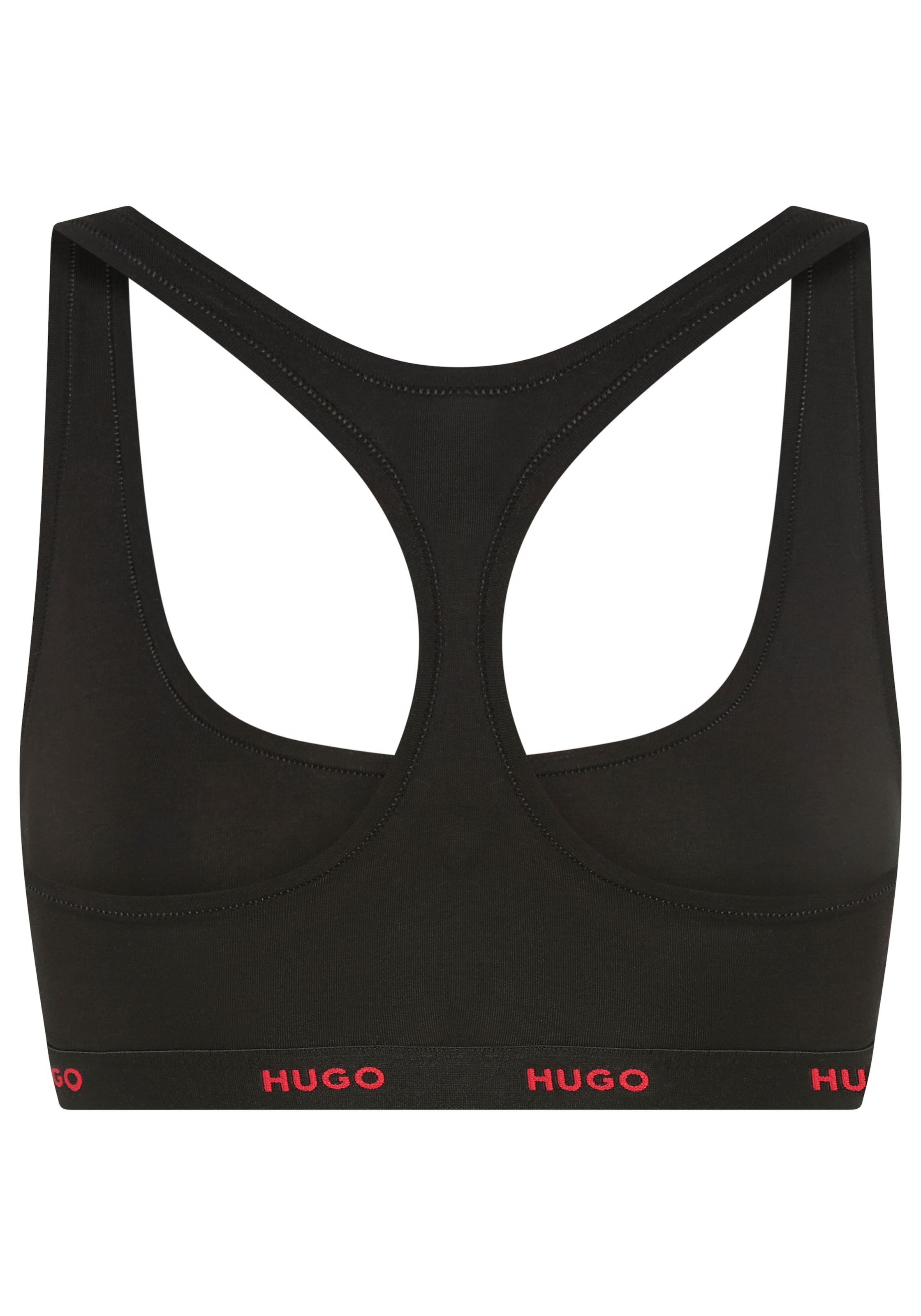 HUGO Underwear Bralette Ringerrücken, Unterbrustband mit Logoschriftzug