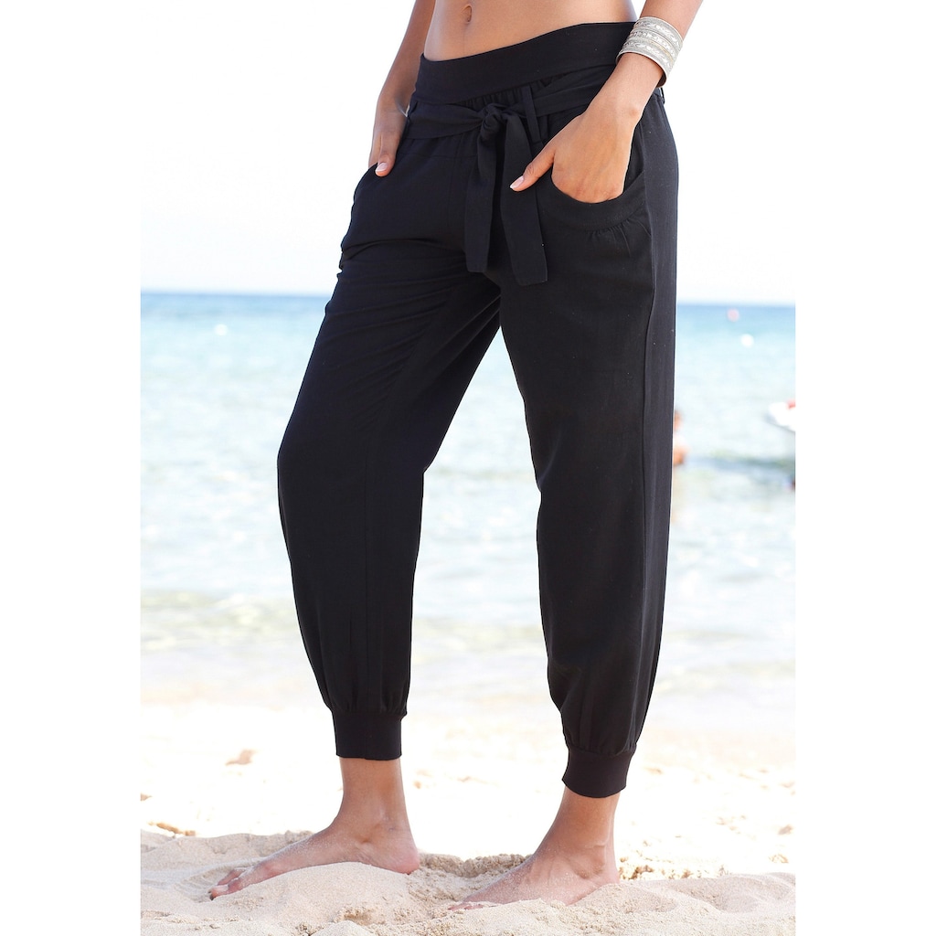 Buffalo Strandhose, aus Leinen-Mix, Leinenhose, Sommerhose, Strandmode