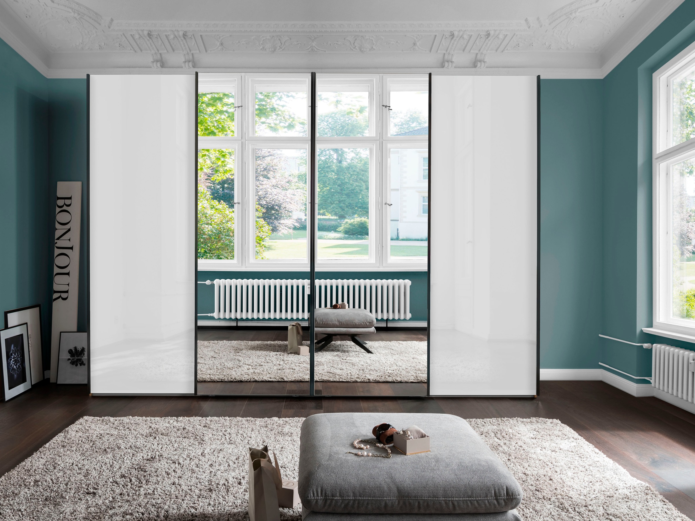 WIEMANN Schwebetürenschrank »Monaco«, hochwertige Glas- und Spiegelfront