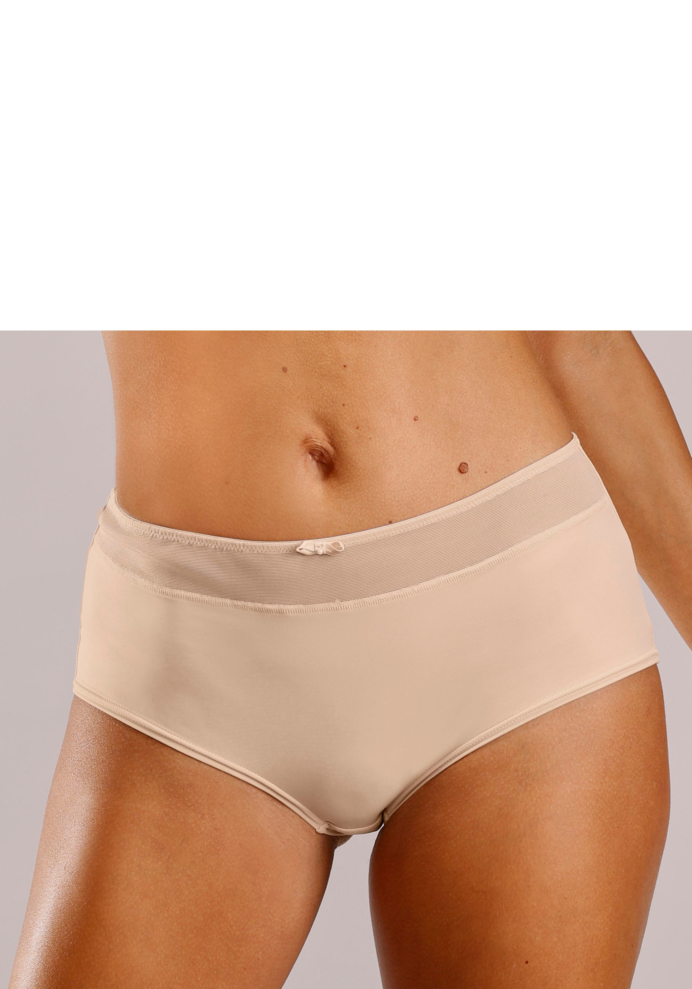 Nuance Panty mit transparentem Bund und Zierschleife in braun, Größe 48/50