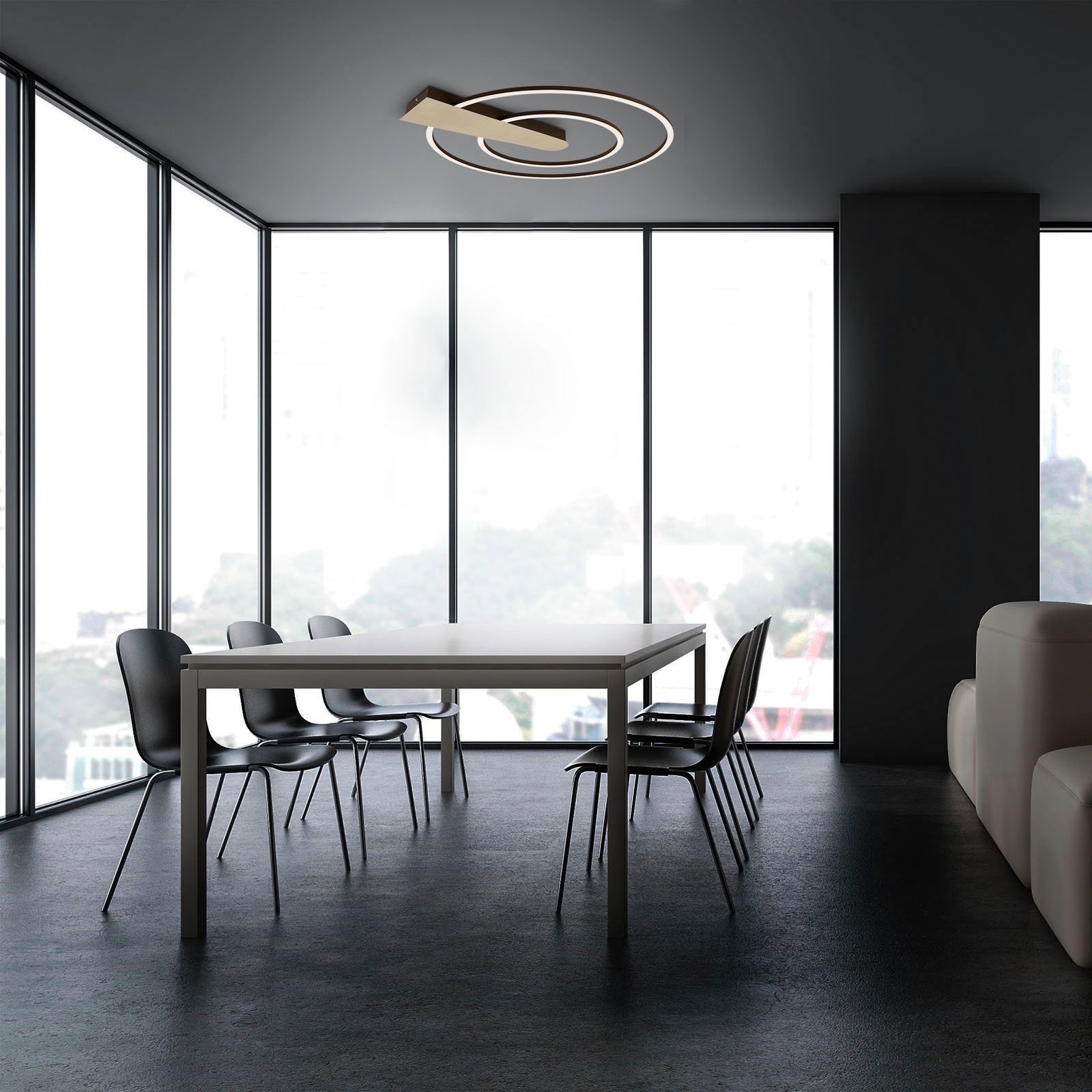 Briloner Leuchten Deckenleuchte »Deckenleuchte NICO DUO«, Leuchtmittel LED-Modul | LED fest integriert, Deckenlampe dimmbar 25W 3000lm 3000K Ø 49,5cm gold für Wohnzimmer