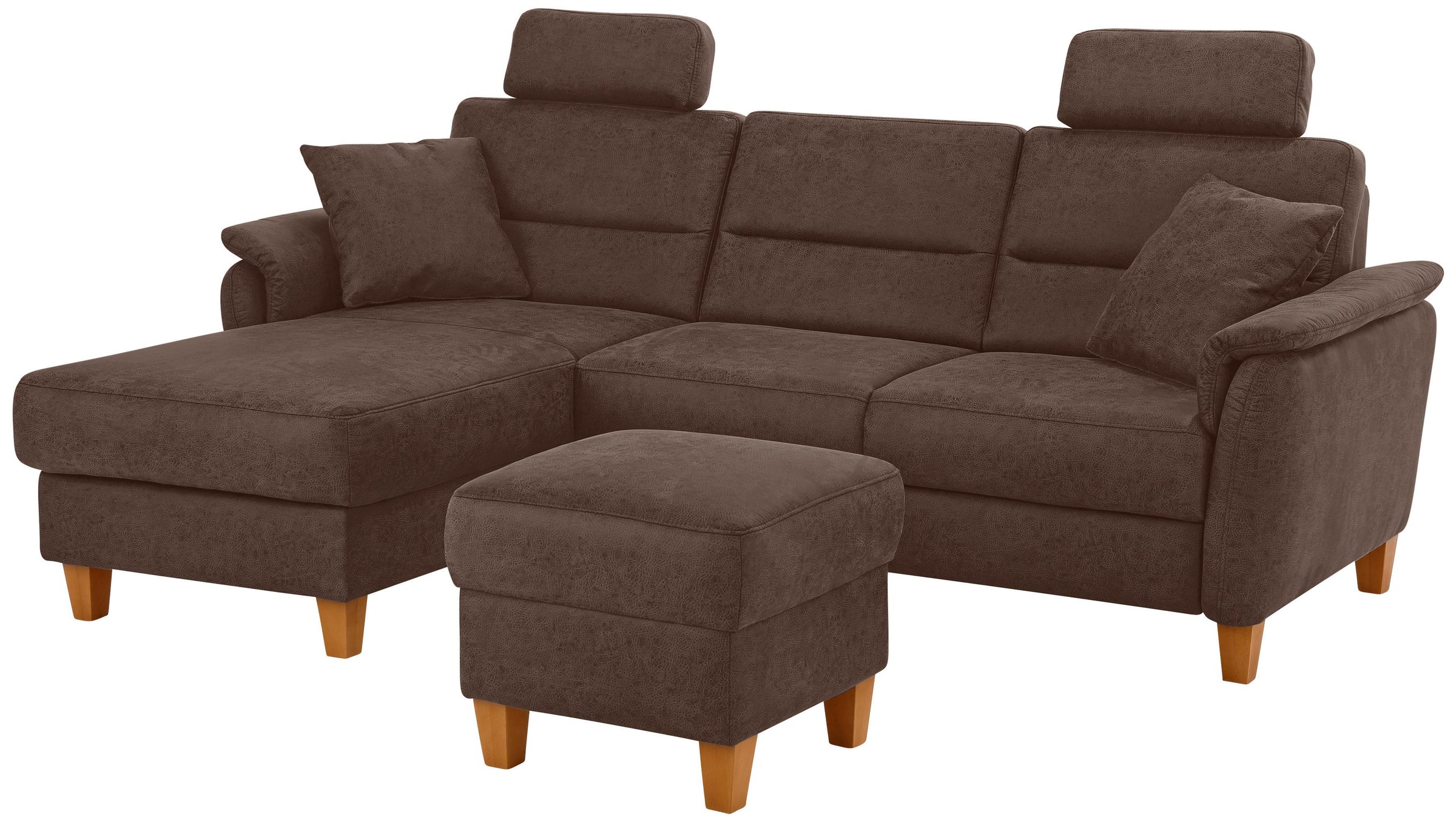 Home affaire Ecksofa »Palmera L-Form, B: 244 cm«, optional Bettfunktion & Bettkasten, Federkern