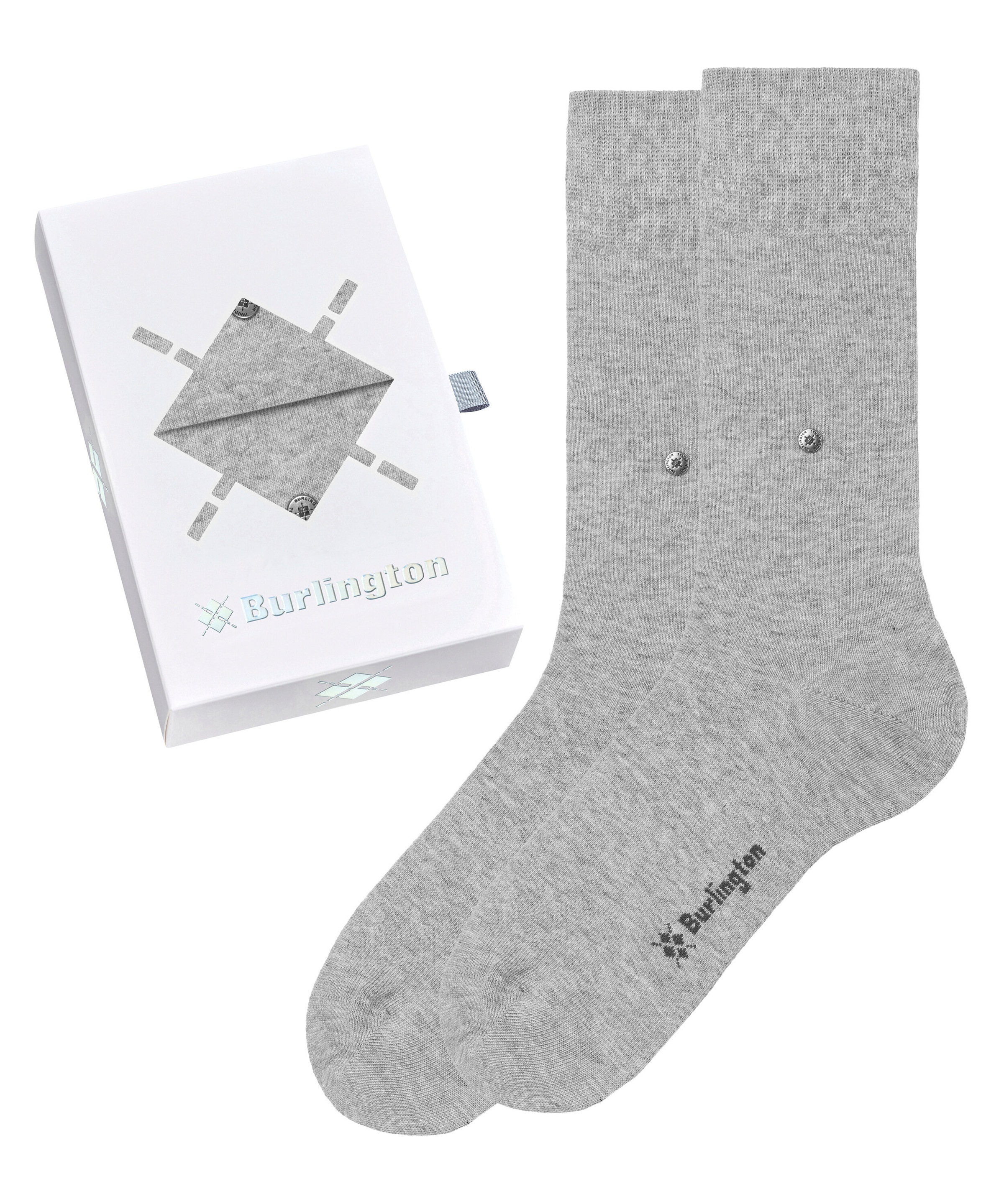 Burlington Socken »Basic Gift Box« 2 Paar,  Einheitsgröße 36-41, unifarben, Burlington-Clip, Geschenkbox