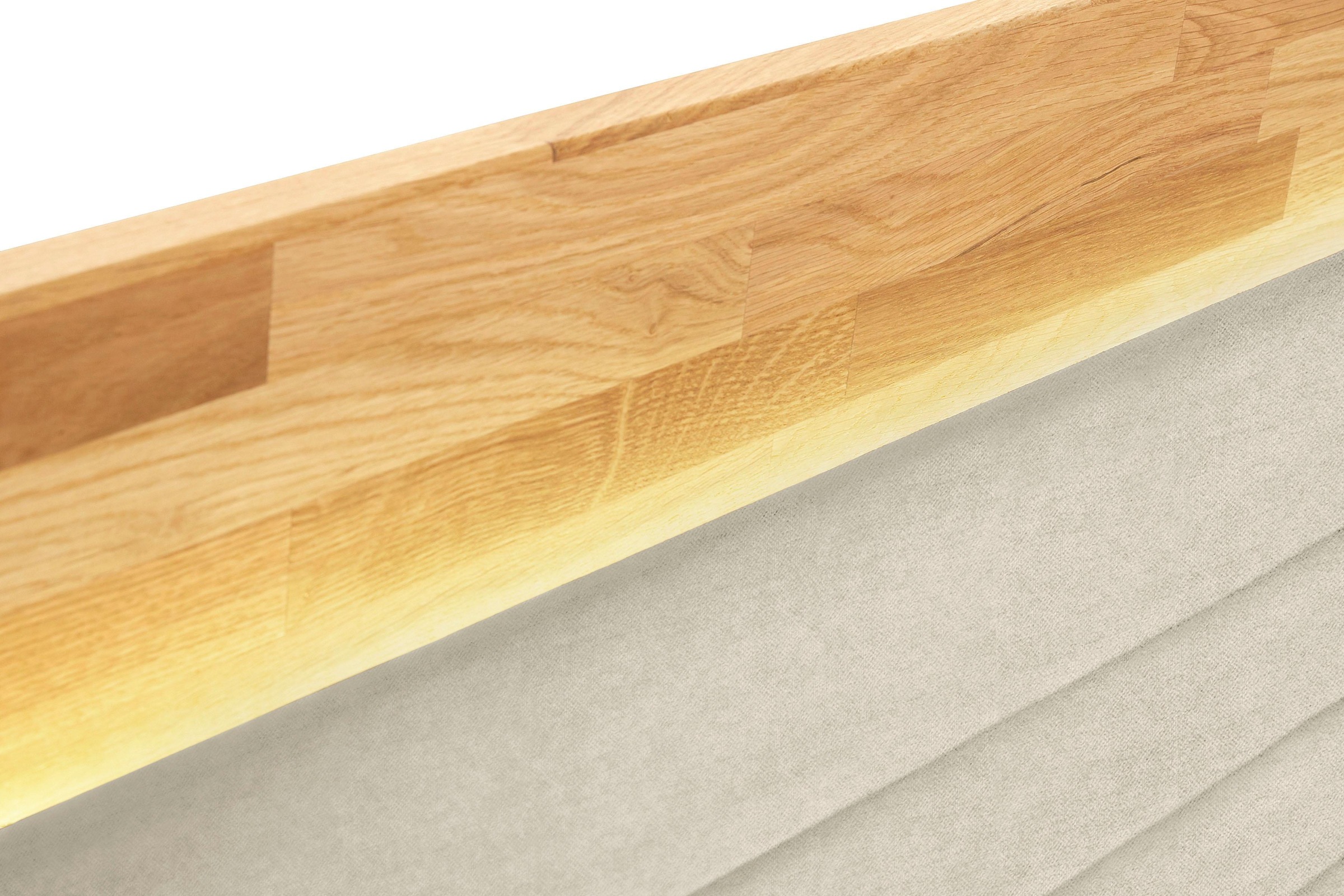 Home affaire Boxspringbett »Cup« mit LED-Beleuchtung, Massivholzrahmen und Topper, in 2 Härtegraden