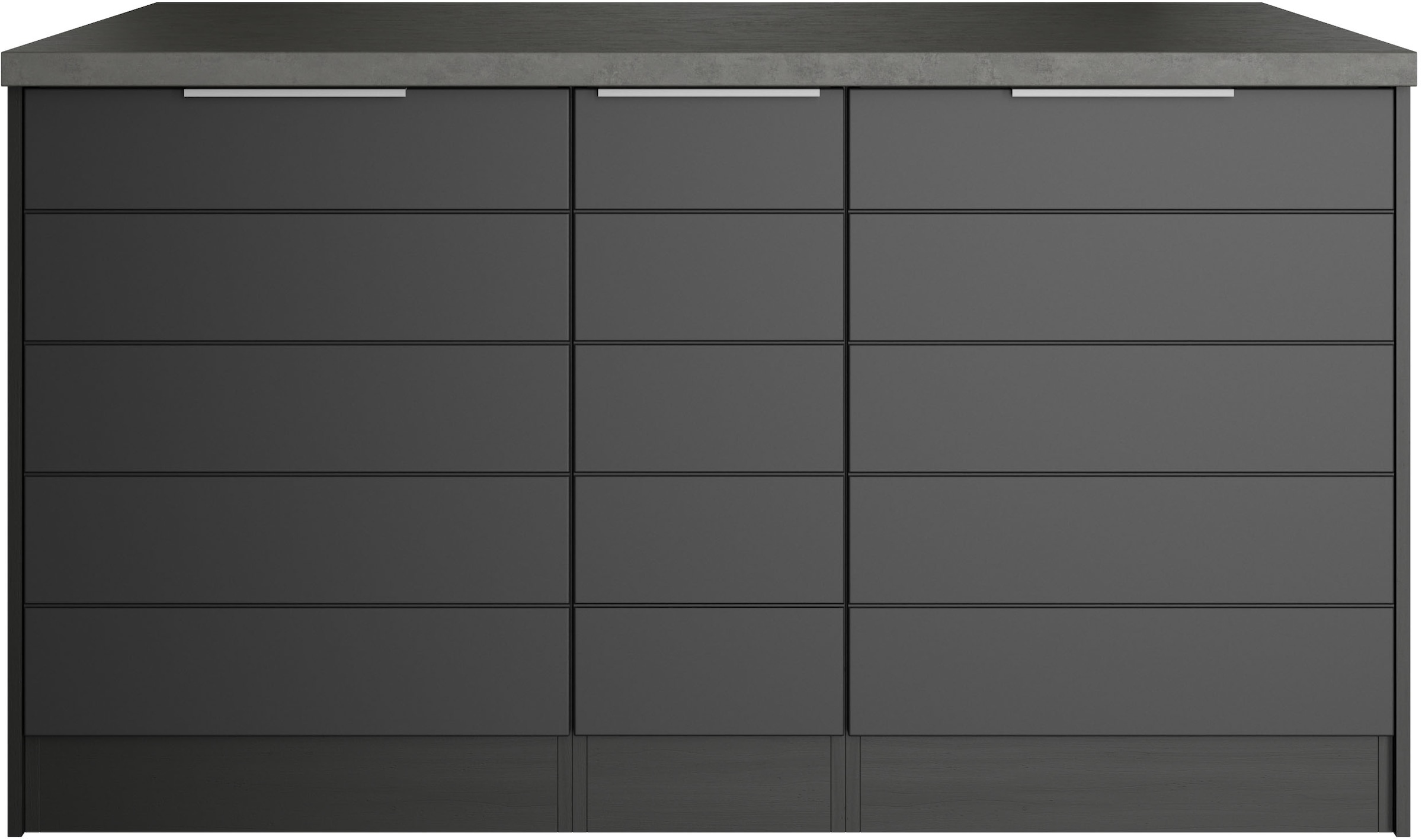 KOCHSTATION Kücheninsel »KS-Luhe, Breite 153 cm, mit Flaschenregal« MDF-Fronten, Arbeitsplatte 38mm stark