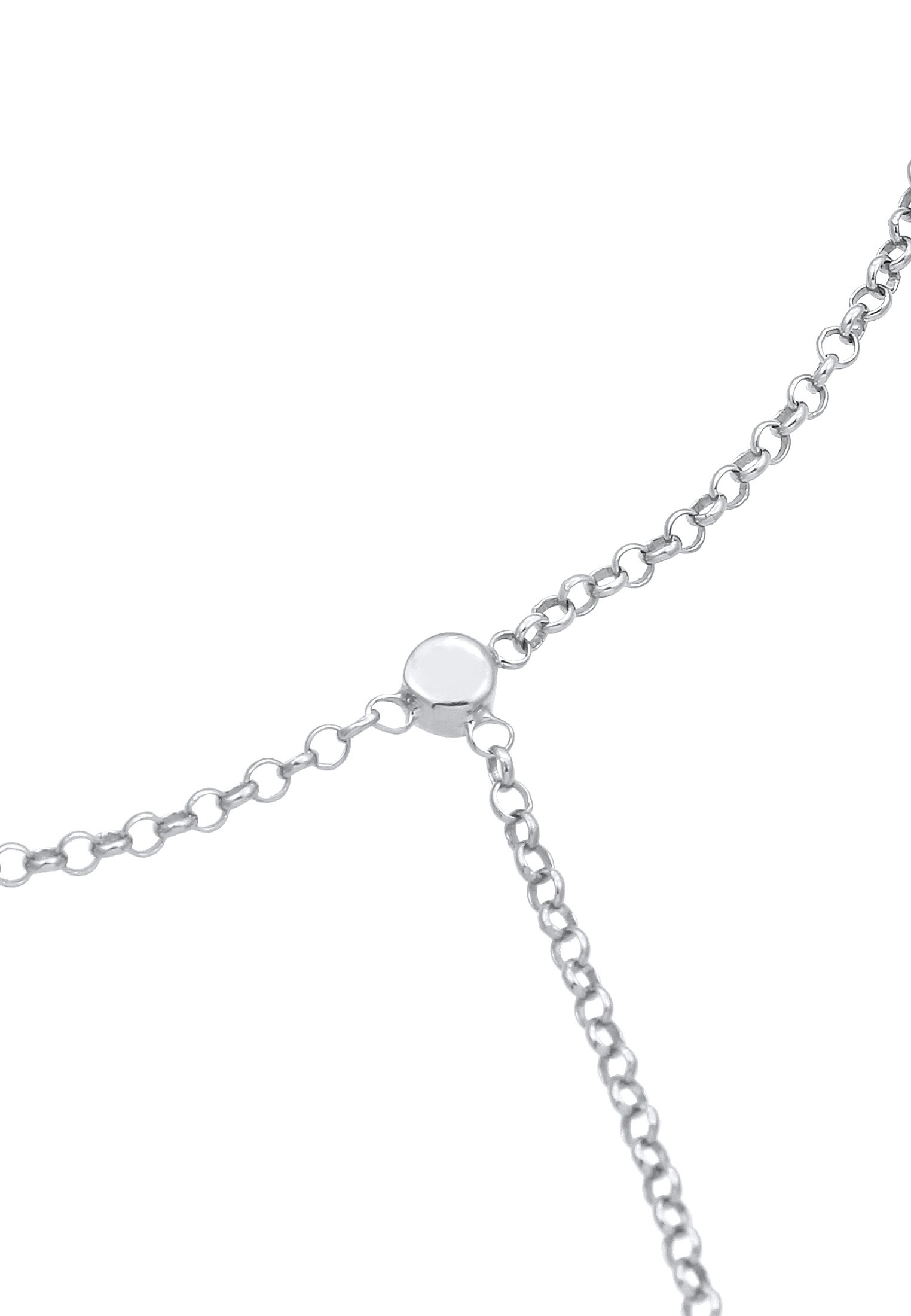 Elli Armkette »Armband Handchain mit Glas Kristalle Weiß 925 Sterling Silber«