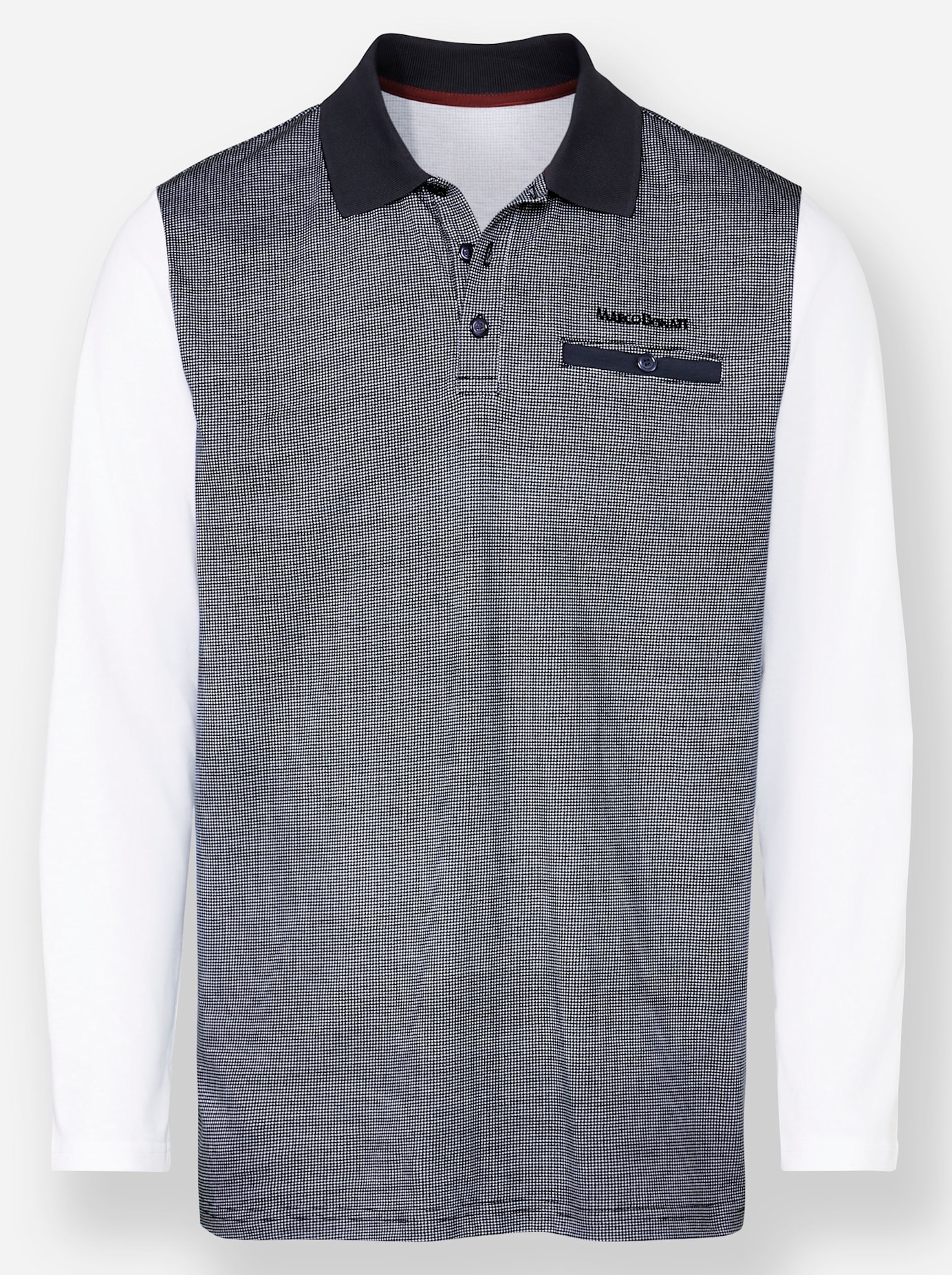 Marco Donati Poloshirt »Langarm-Poloshirt«, (1 tlg.)