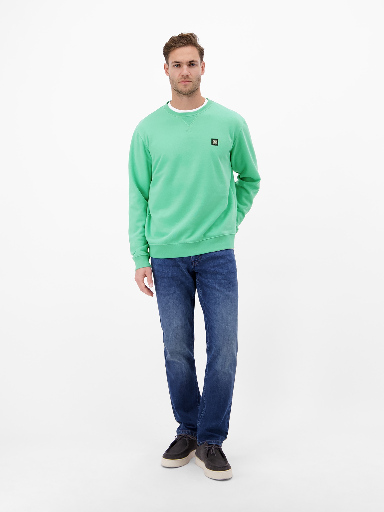 LERROS Sweatshirt »Sweatshirt aus Baumwollmix, O-Neck«
