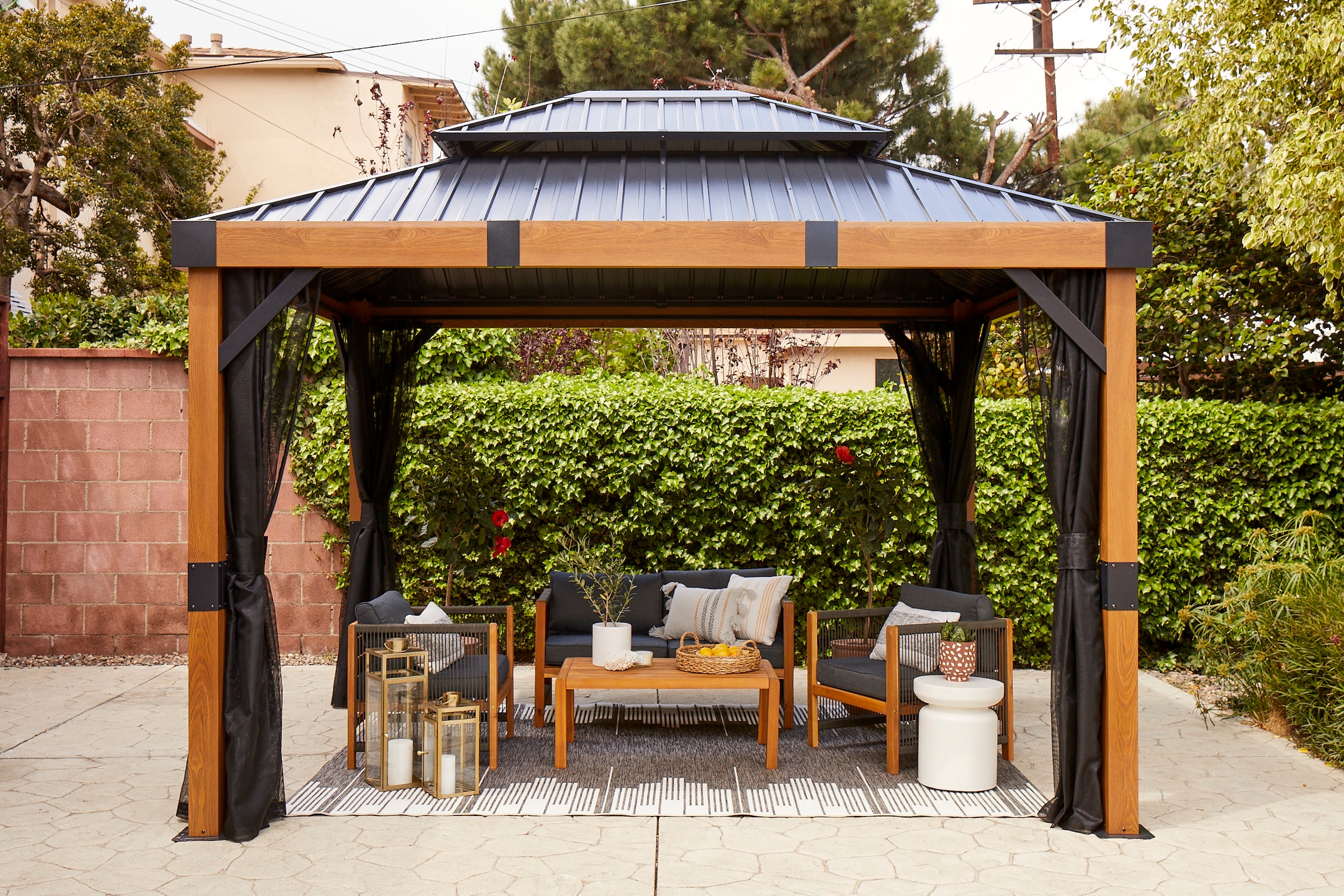 Sojag Pavillon »Fontana 10x12 Wood« BxT: 365x300 cm