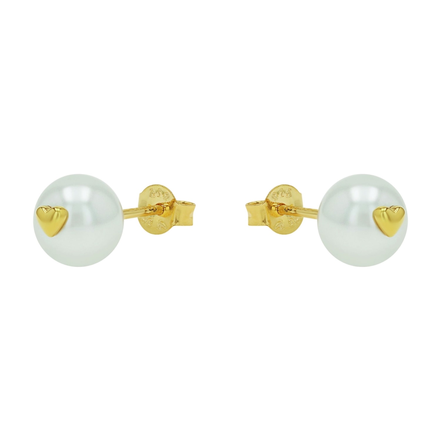 Amor Paar Ohrstecker »Herzen« mit Muschelkernperle