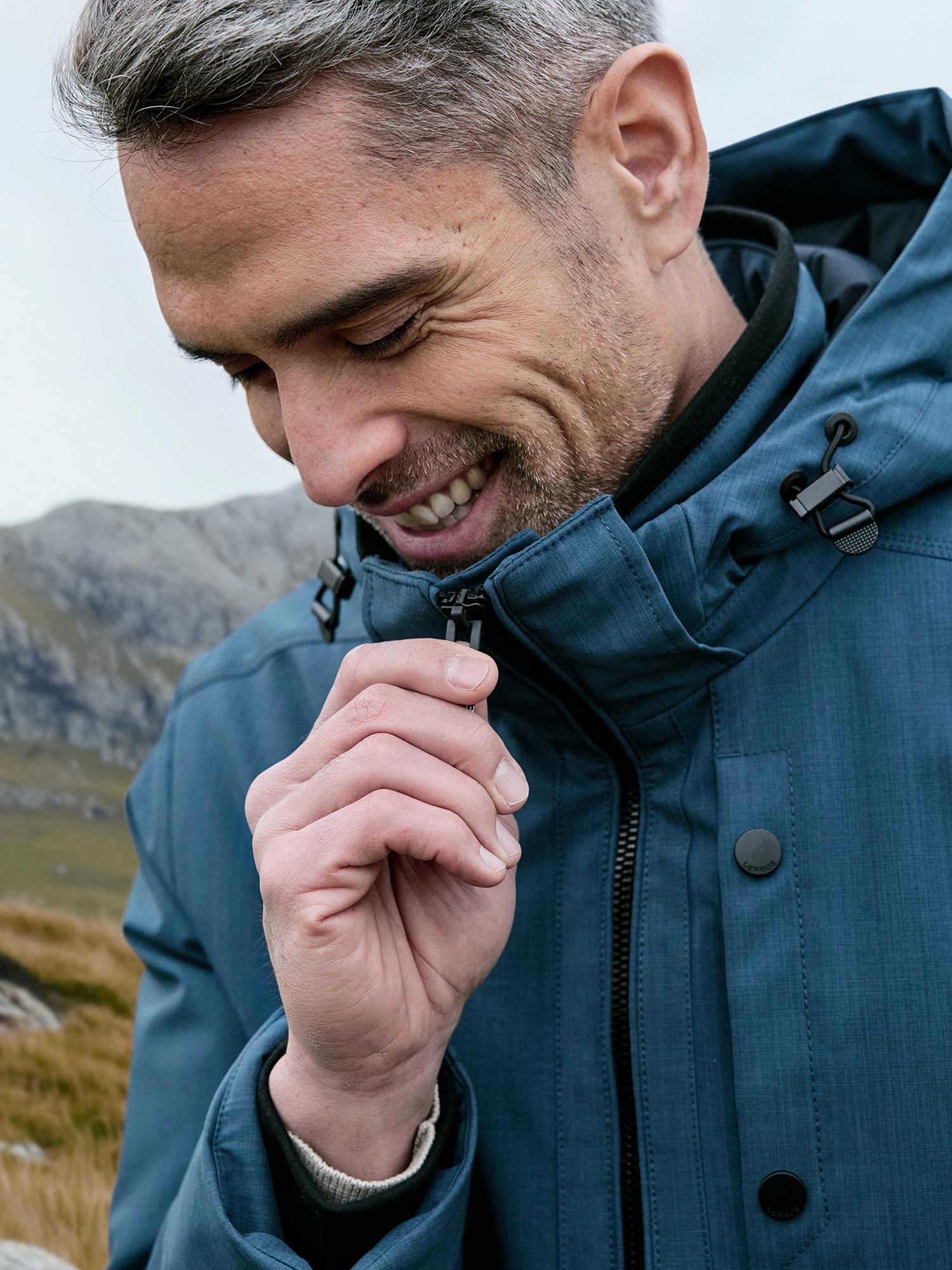 LERROS Outdoorjacke »Herren Blouson in Stukturoptik« mit Kapuze