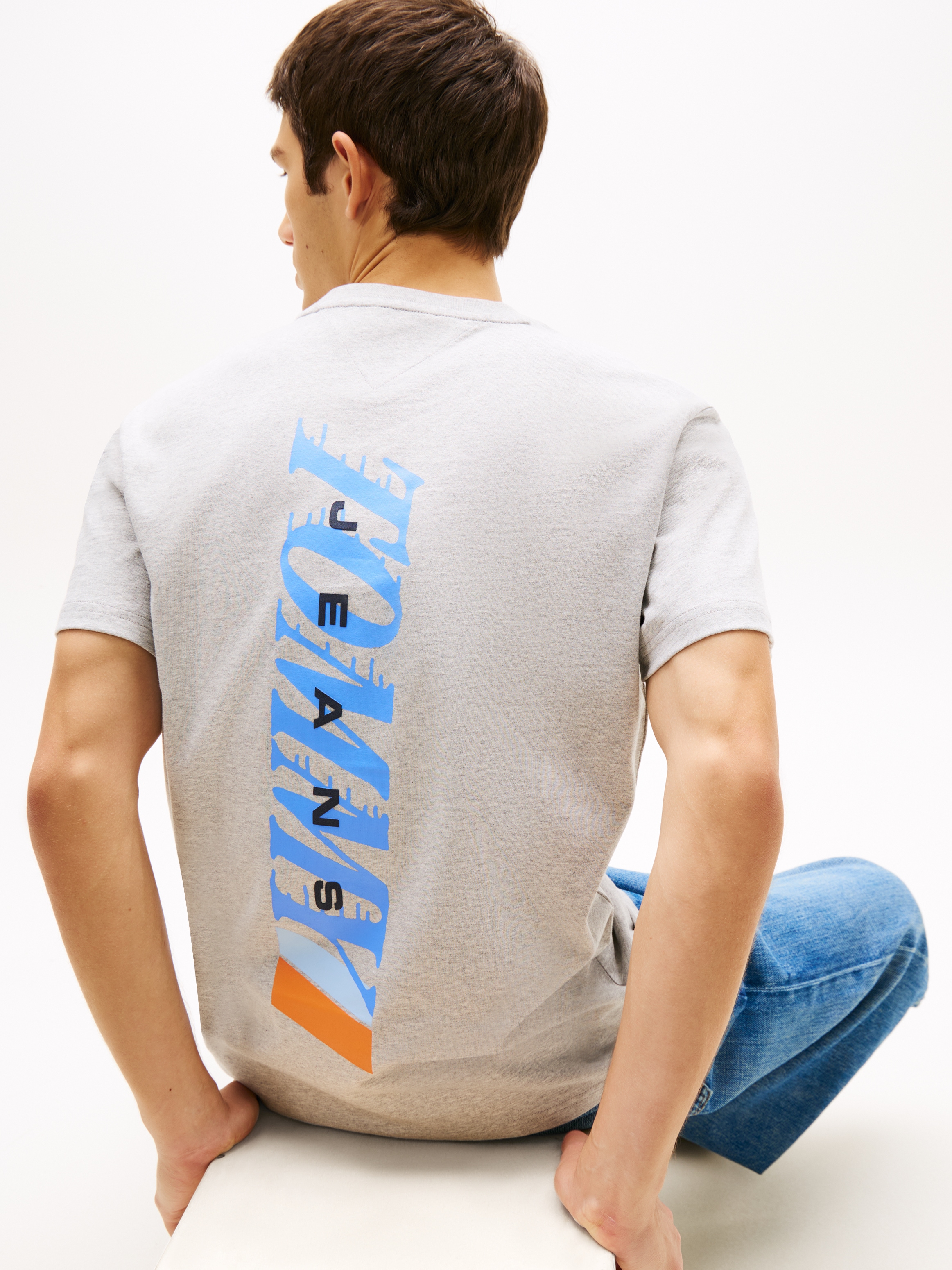 Tommy Jeans T-Shirt »REGULAR VINTAGE LA BACK« in regulärer Passform mit Markenprint