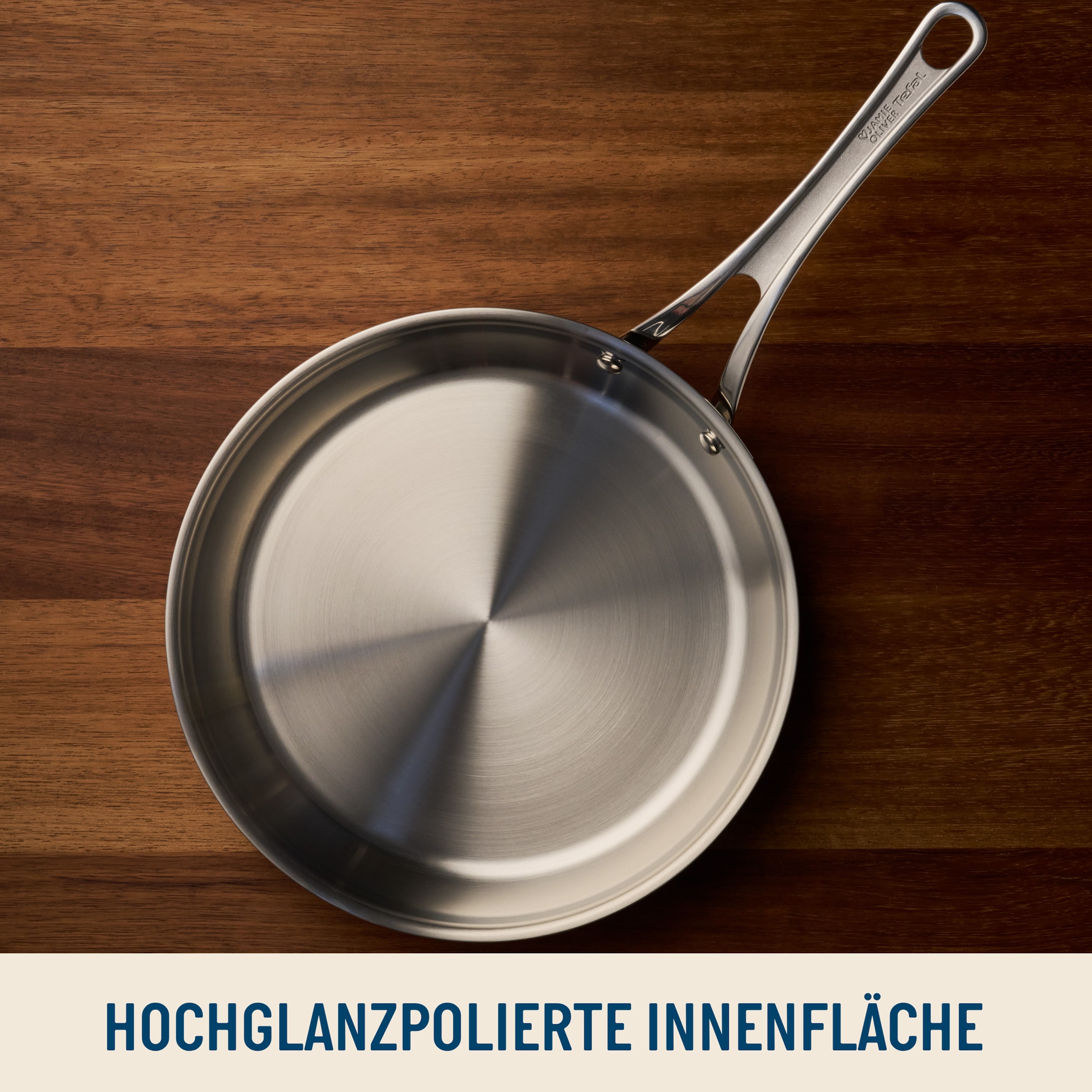 Tefal Bratpfanne »JO Cook's Classics« Edelstahl 1 tlg. Aluminiumkern, 3-Schicht-Material, polierte Edelstahl-Innenfläche