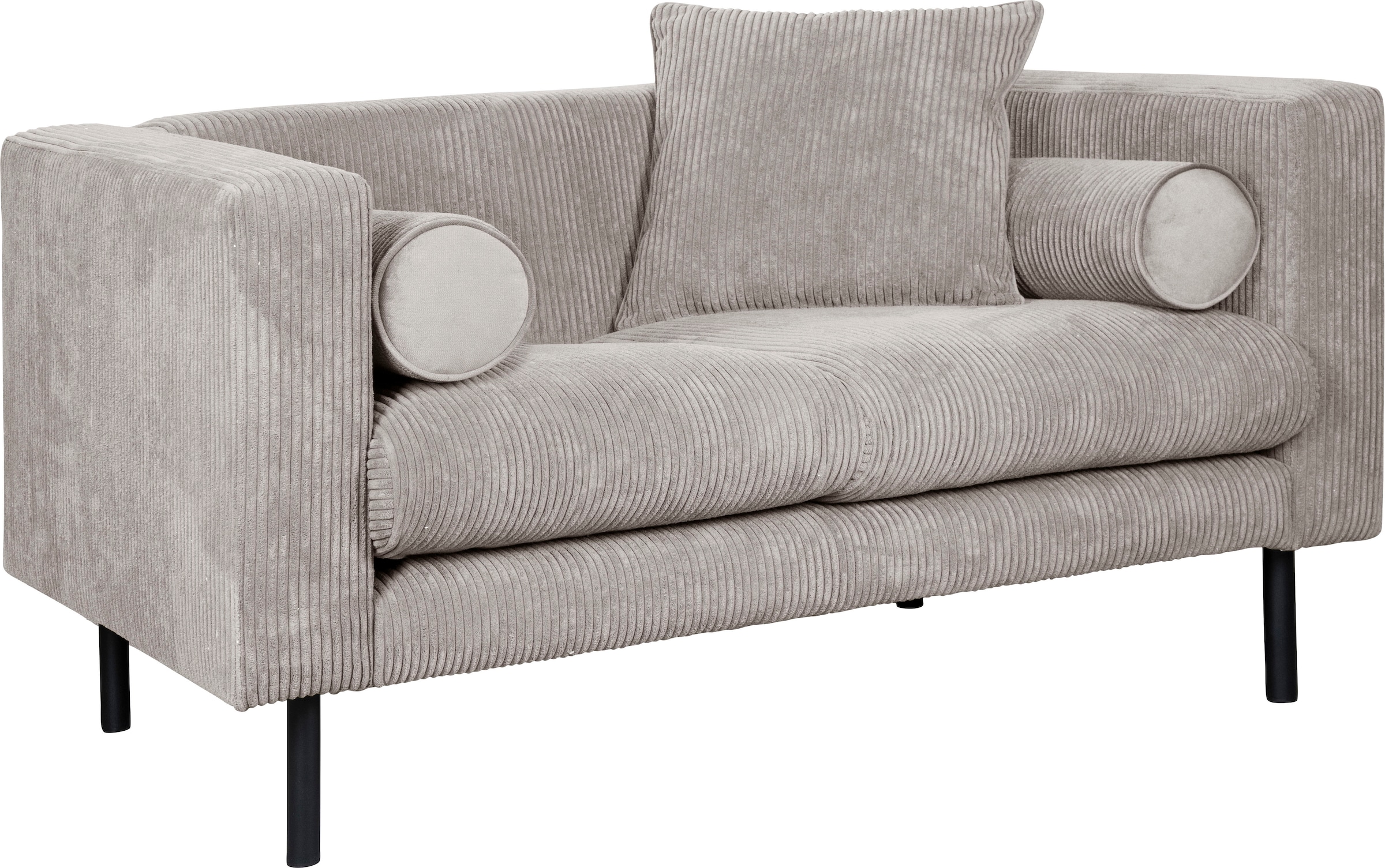 Guido Maria Kretschmer Home&Living 2-Sitzer »Lillibeth Designsofa mit Wellenunterfederung, Maße B/T/H: 155/74/83 cm«, Zierkissen als Wendekissen, in Samtoptik oder Cord
