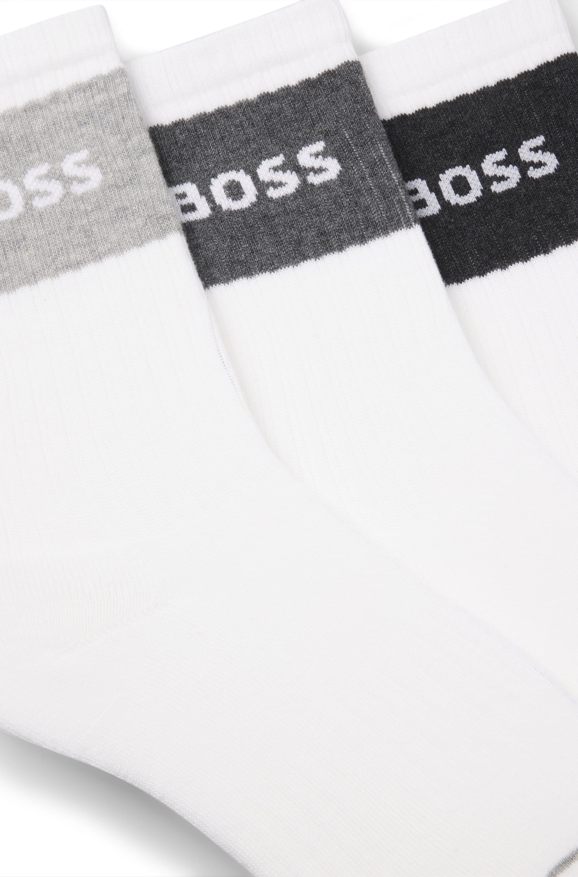 BOSS Kurzsocken »3P QS Rib Melange CC« Packung, 3 Paar tlg.