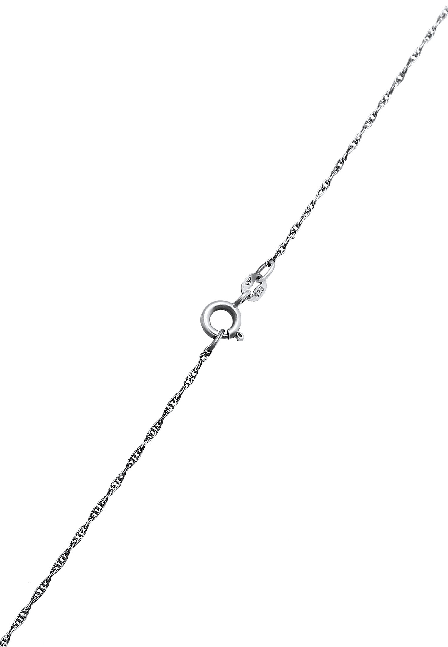 Kuzzoi Kette mit Anhänger »Halskette Peace Frieden Figarokette 925 Silber«