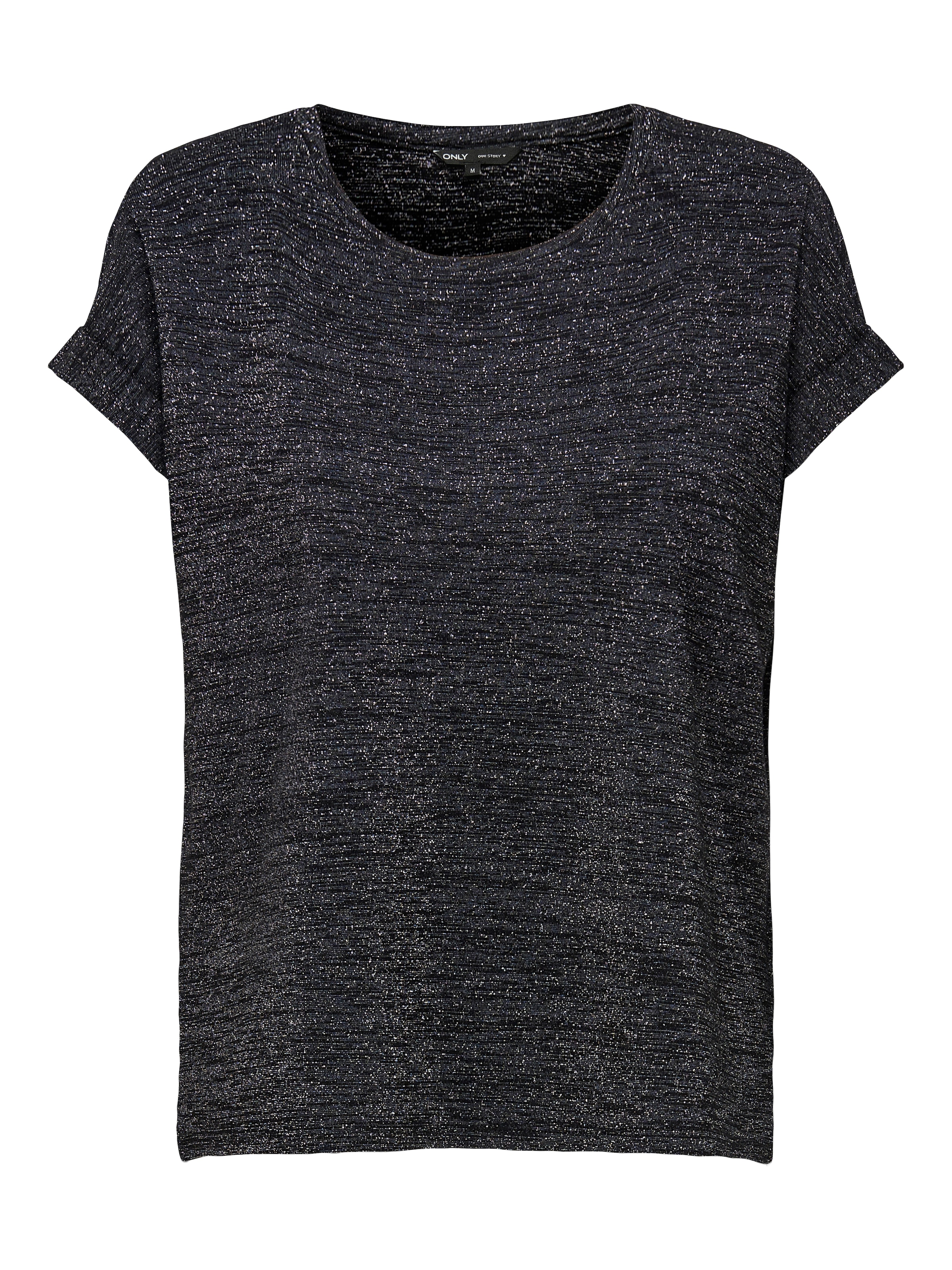 ONLY Kurzarmshirt »ONLMOSTER GLITTER S/S TOP NOOS JRS« mit Glitzerdetail