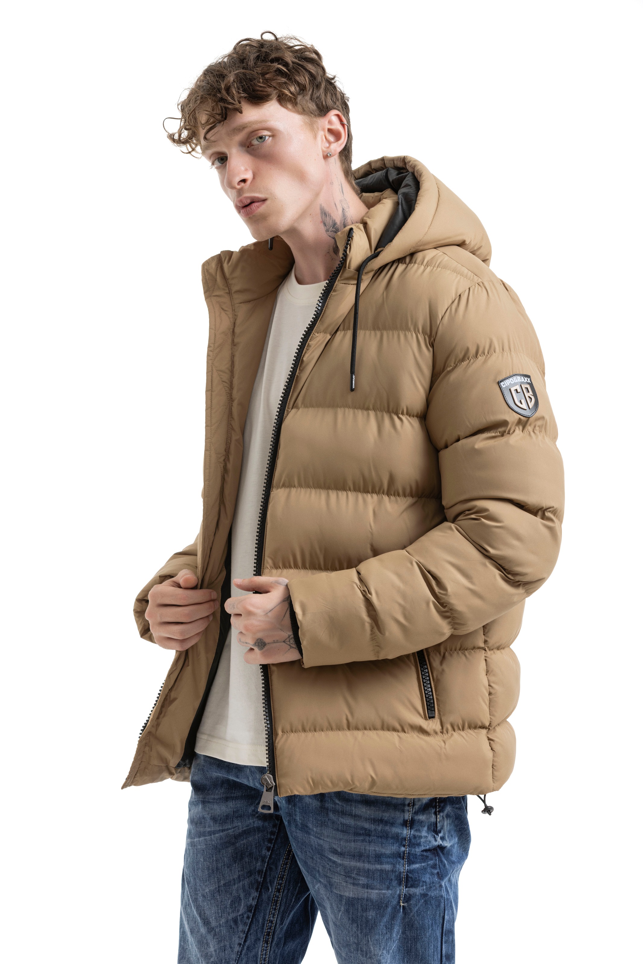 Cipo & Baxx Steppjacke mit Kapuze