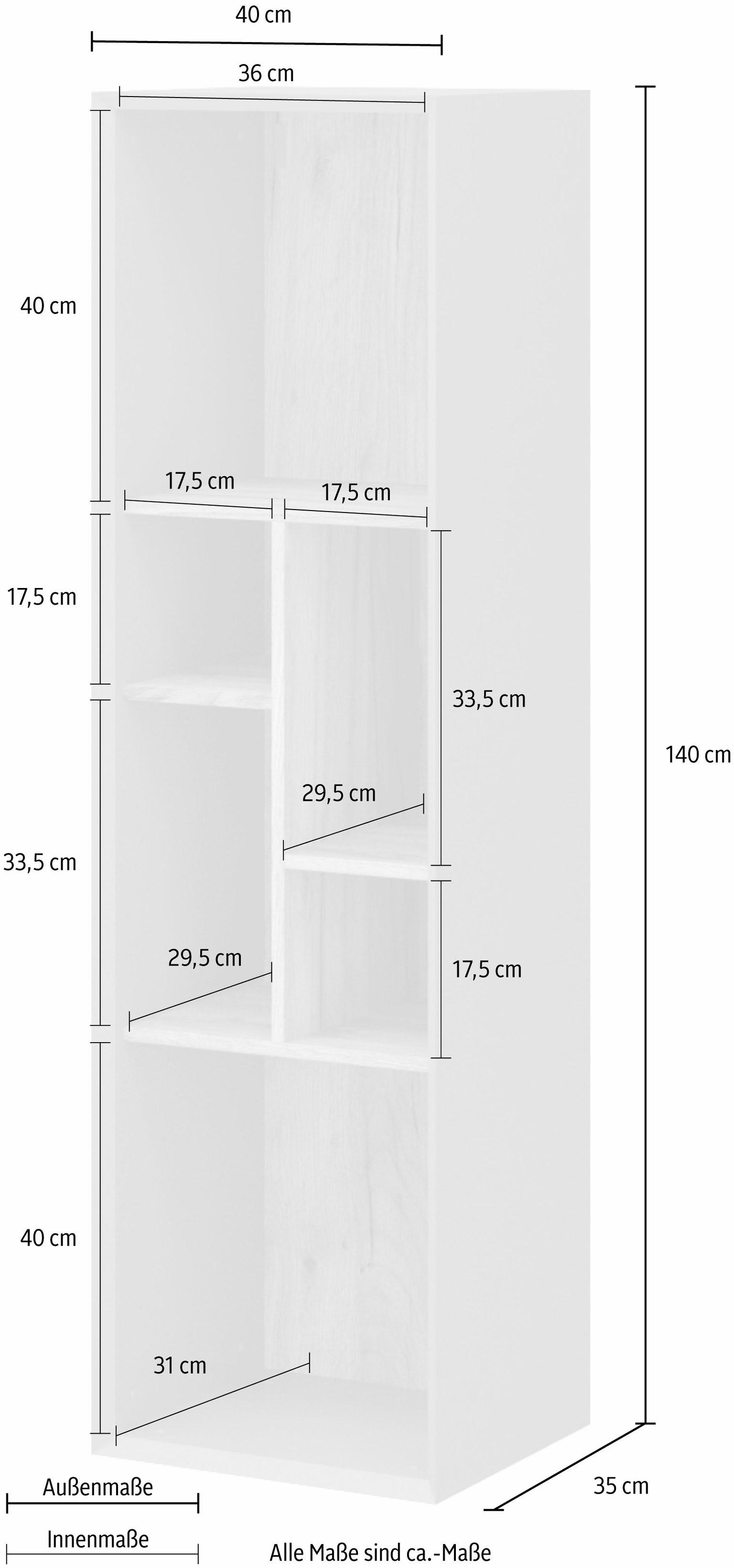 GERMANIA Wandregal »Calvi«, Höhe 140 cm