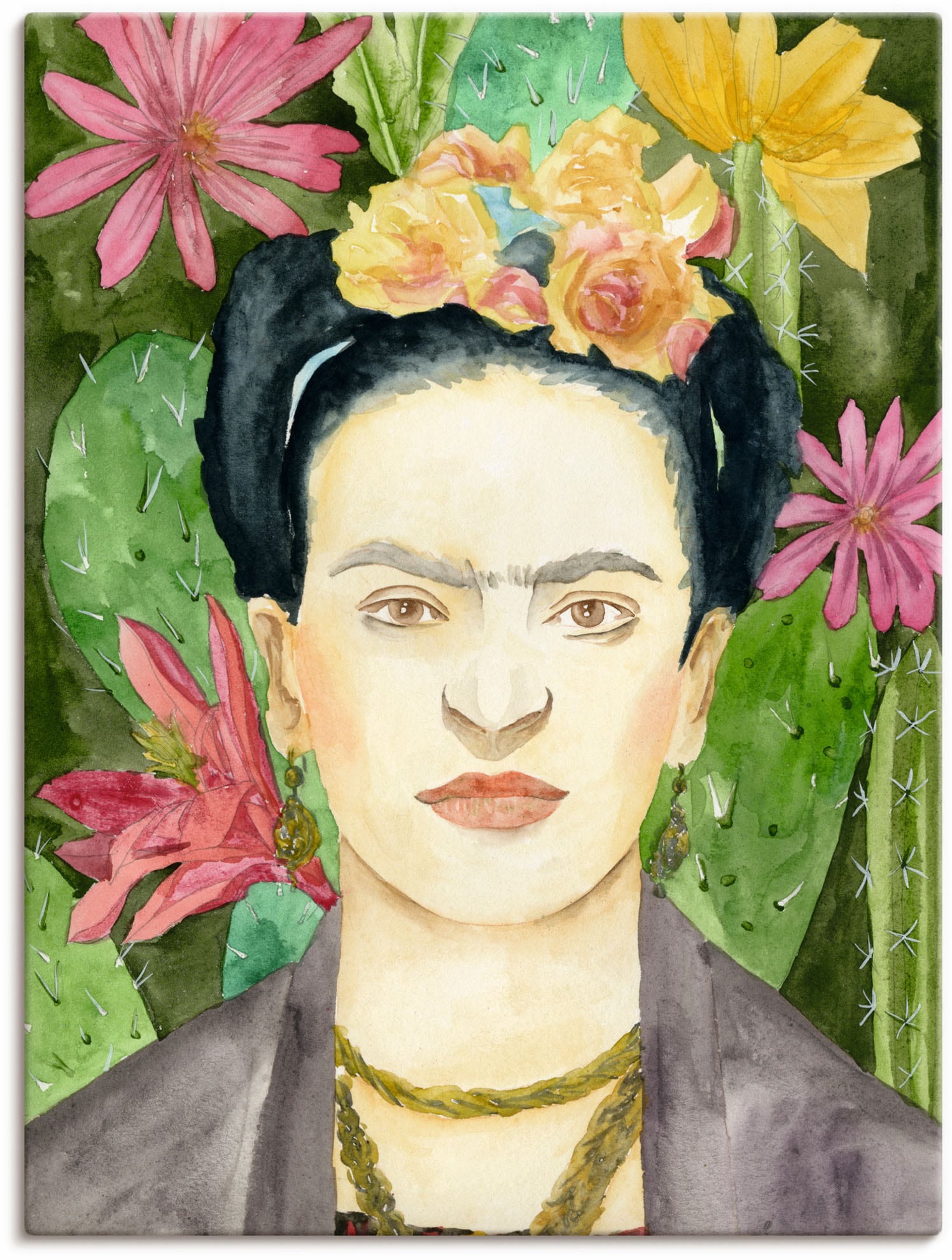 Wandbild »Frida Kahlo I«, Bilder von Frauen, (1 St.), als Leinwandbild, Poster in...