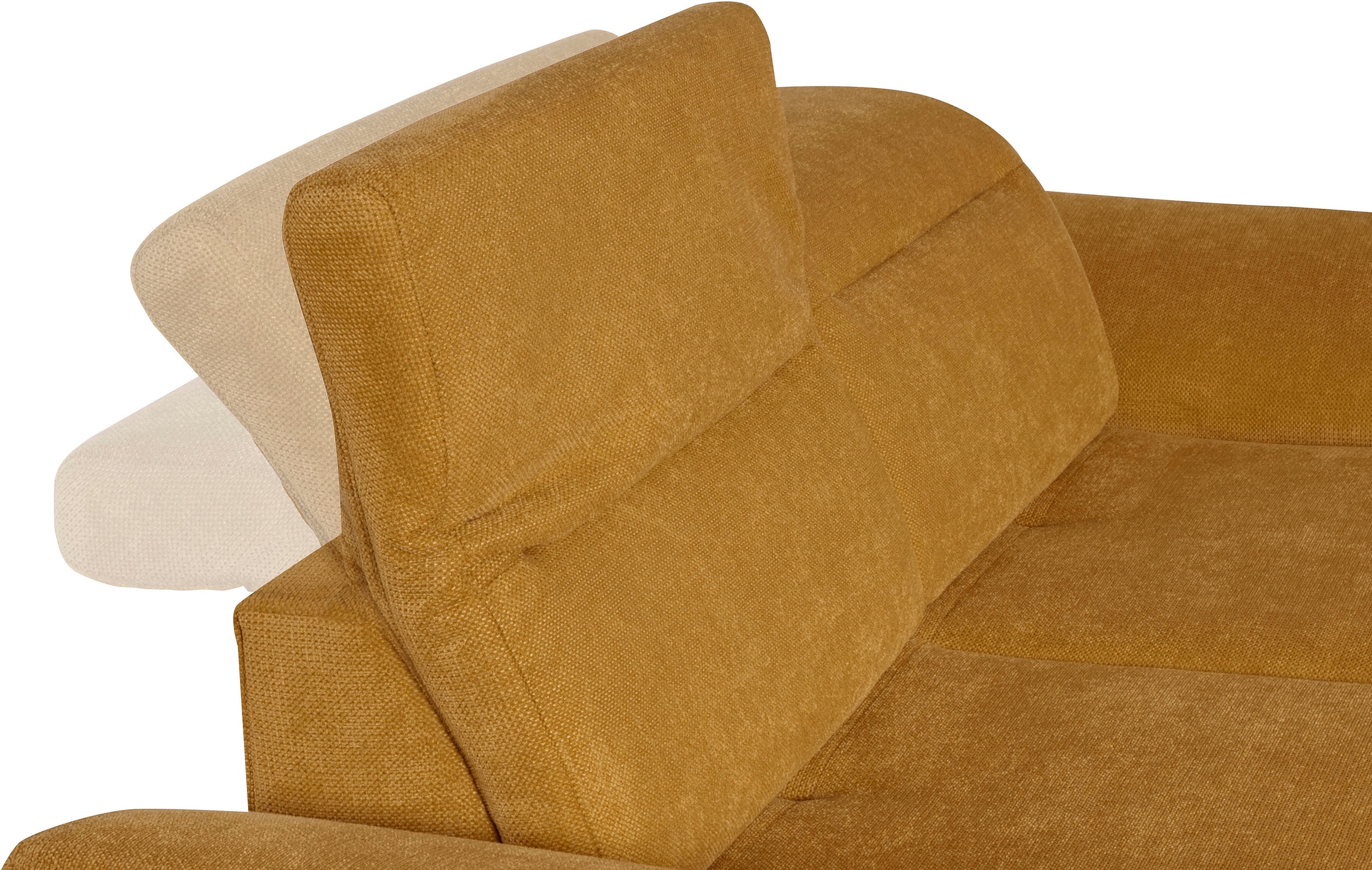 sit&more 2,5-Sitzer »Percy«, 15 cm Fußhöhe, Sitztiefenverstellung, wahlweise Kopfteilverstellung