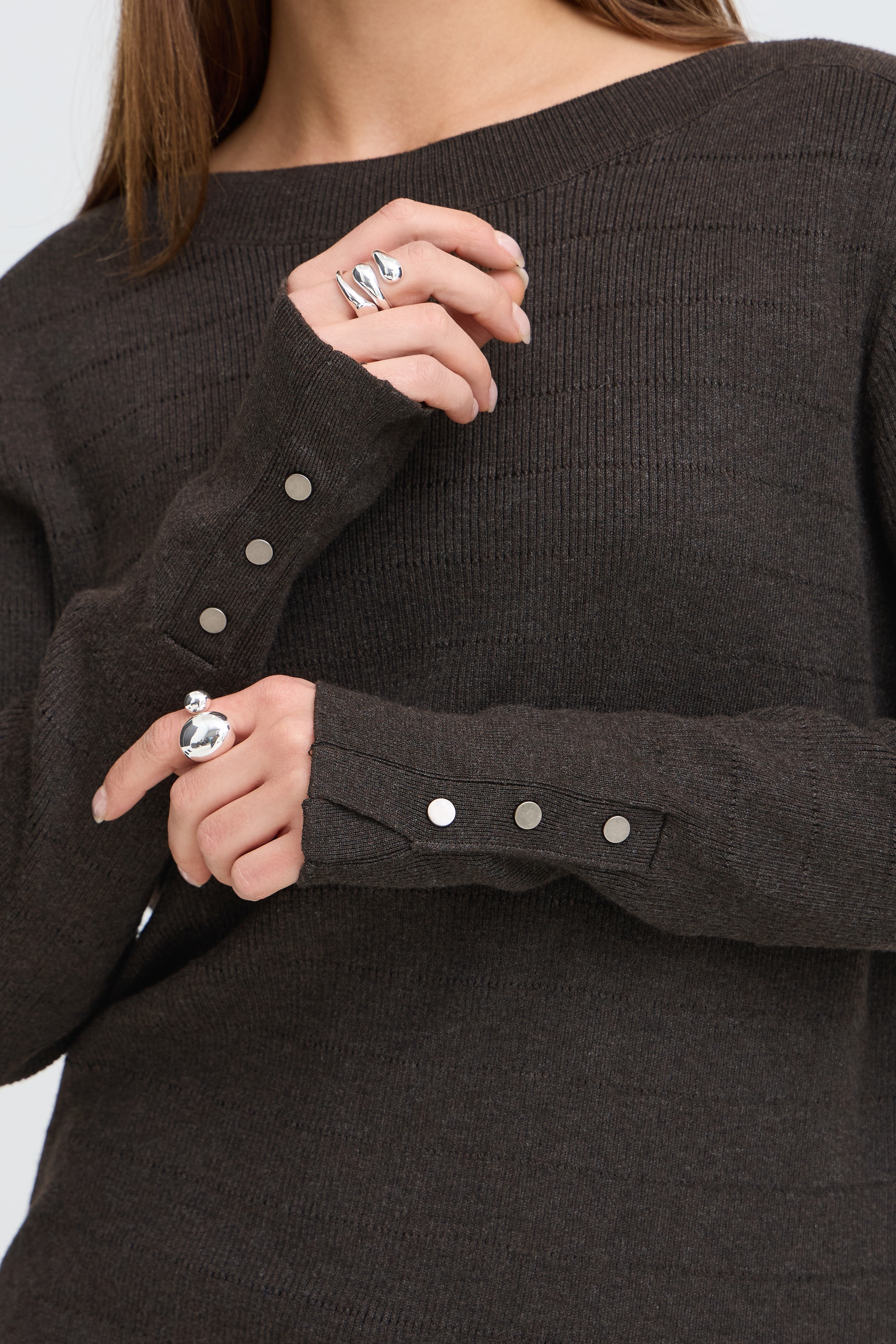 Pulz Jeans Strickpullover »Damen Langarm PZSARA«
