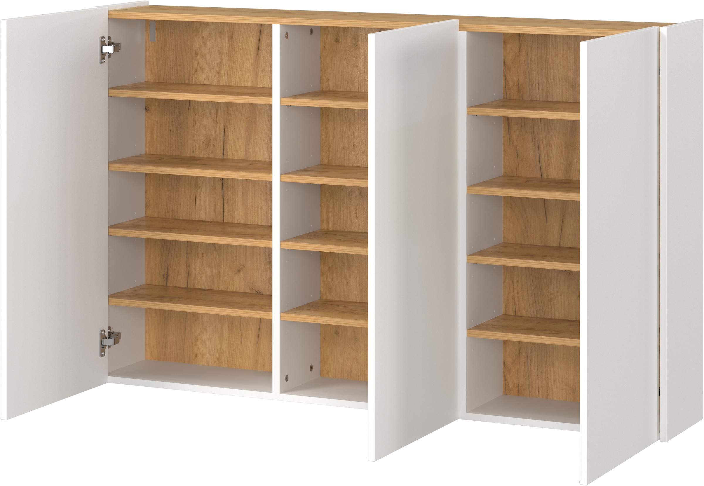GERMANIA Mehrzweckschrank »GW-Libbiano«, (1 St.), ideal für schmale Flure, Breite 138 cm, in 3 verschiedenen Höhen