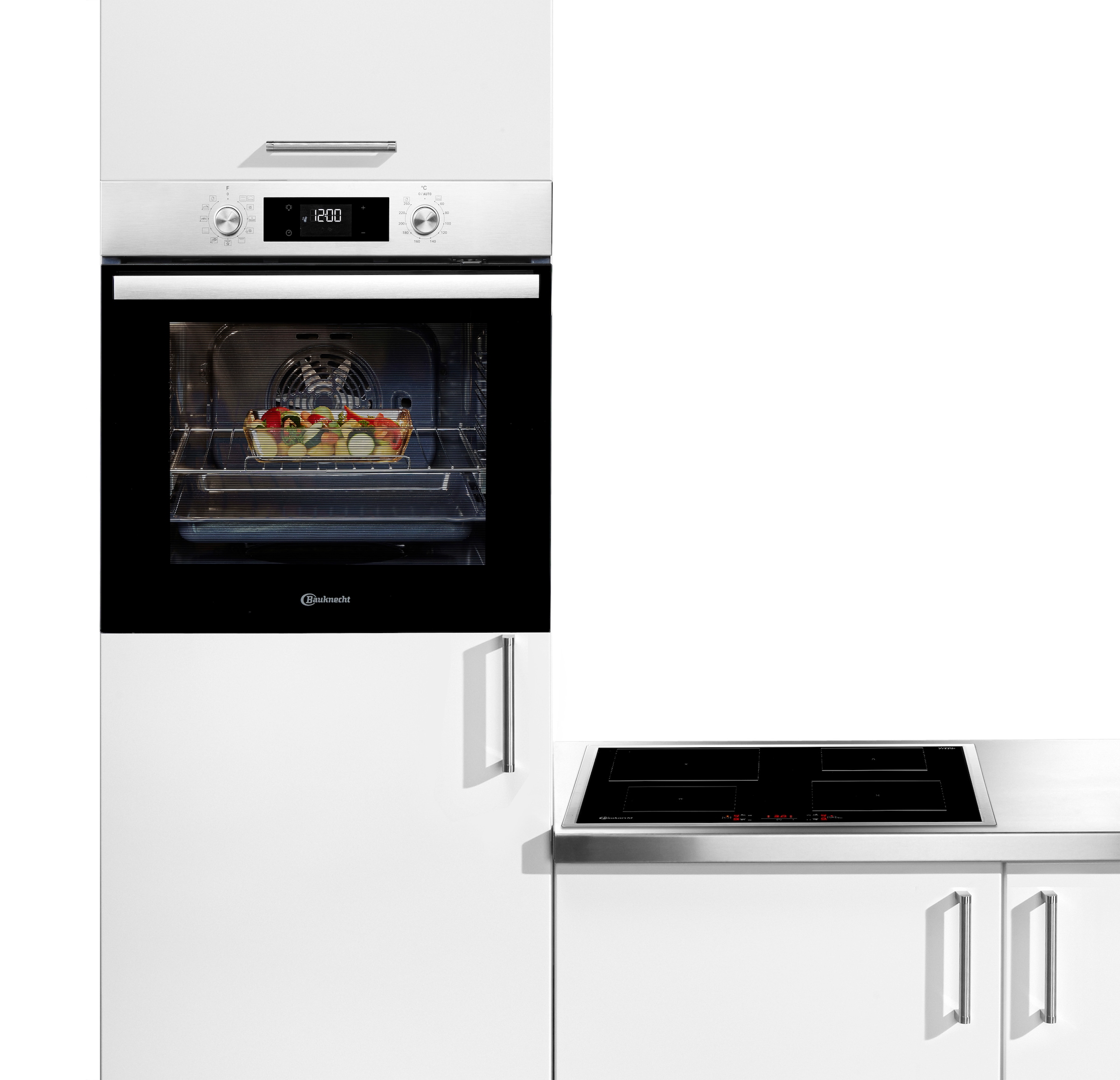 BAUKNECHT Backofen-Set »BAKO 740 IND IN« mit 1-fach-Teleskopauszug Hydrolyse Set, 2 Stk. tlg. Hydrolyse - Reinigung mit der natürlichen Kraft des Dampfes bei 90 °C