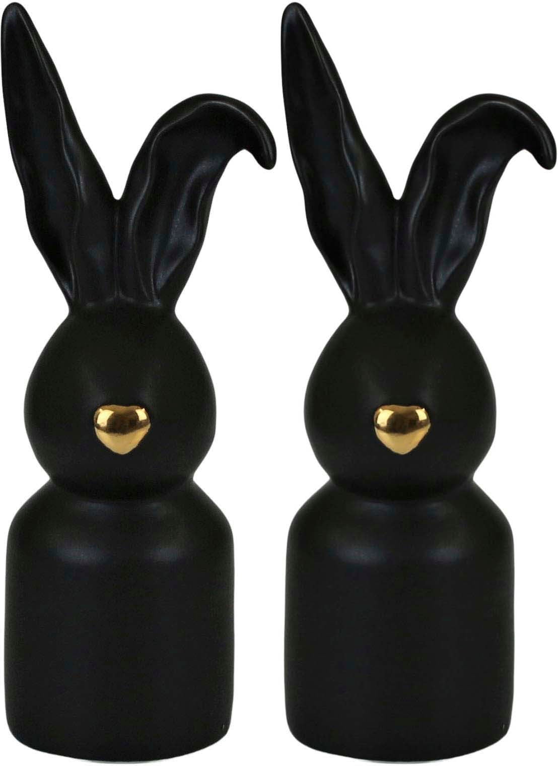 AM Design Osterhase »Osterfigur, Hase mit goldfarbener Nase«, Dekofigur aus Porzellan, Ostern,...