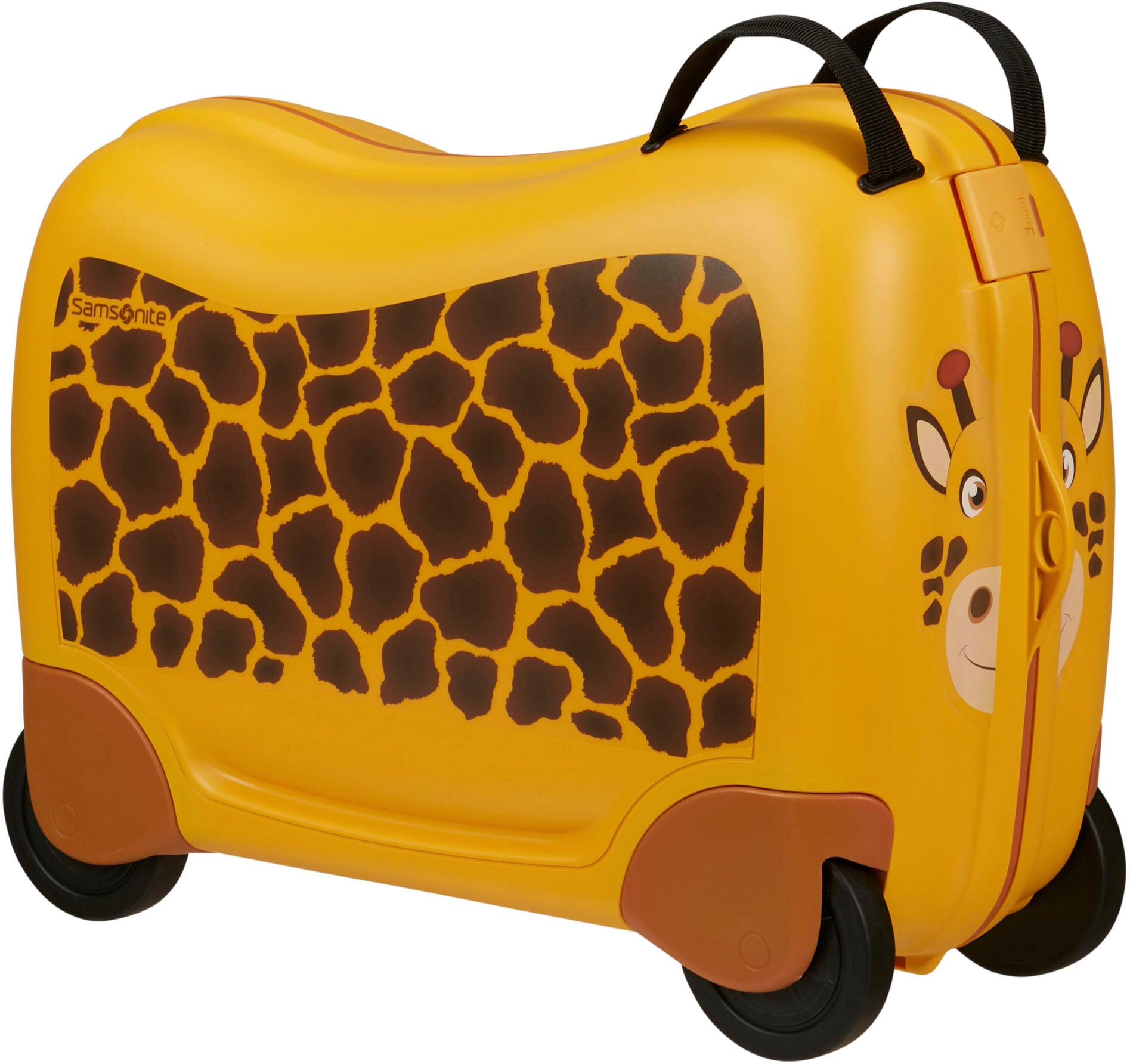 Samsonite Kinderkoffer »Dream2Go Ride-on Trolley, Giraffe«, 4 St. Rollen, Kinderreisekoffer Handgepäck zum sitzen und ziehen