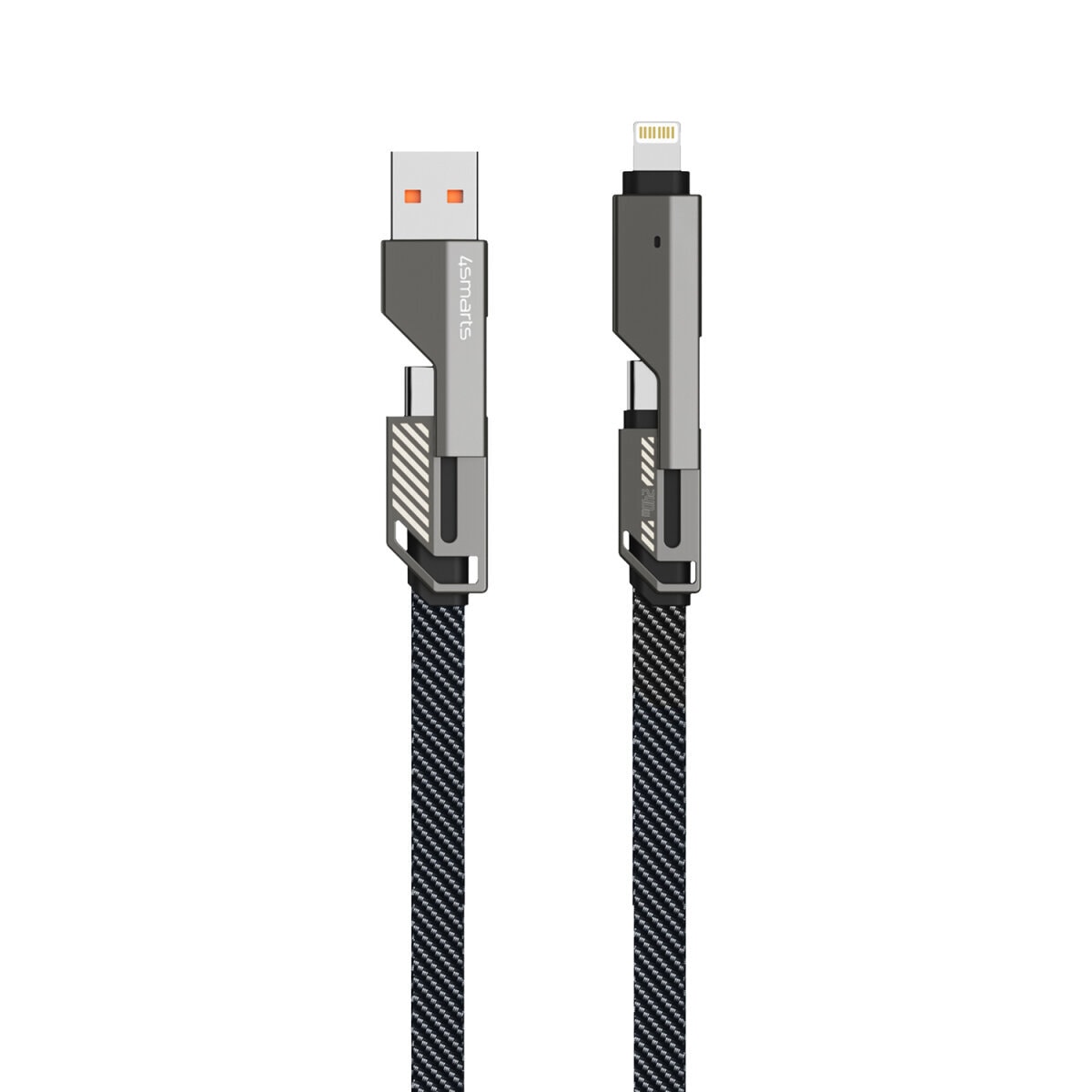 4smarts USB-Kabel »USB-C Kabel ComboCord Flat 240W, 1,5m + Keyring Kabel«, USB-C, 150,00 cm