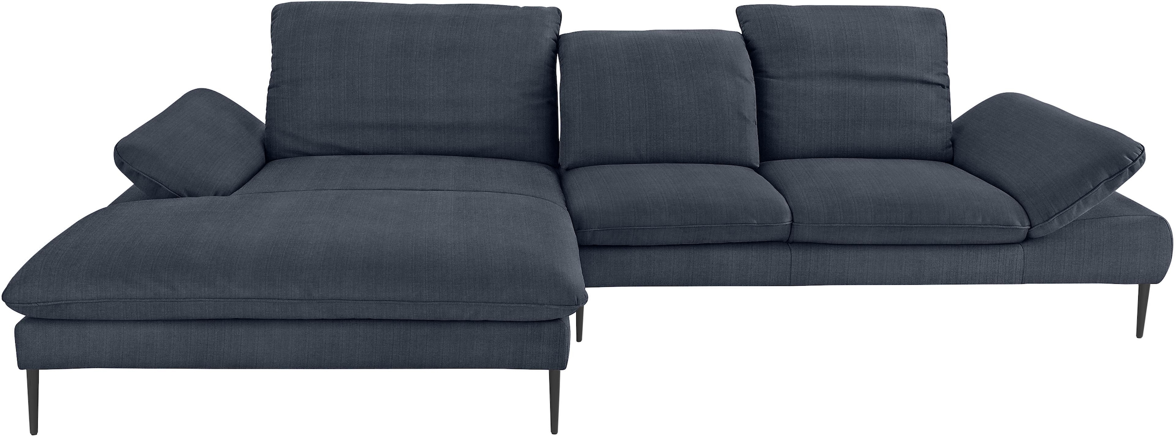 W.SCHILLIG Ecksofa »enjoy&MORE, Designsofa, bequem, zeitlos und elegant, L-Form« Sitztiefenverstellung, Füße schwarz pulverbeschichtet, Breite 340 cm