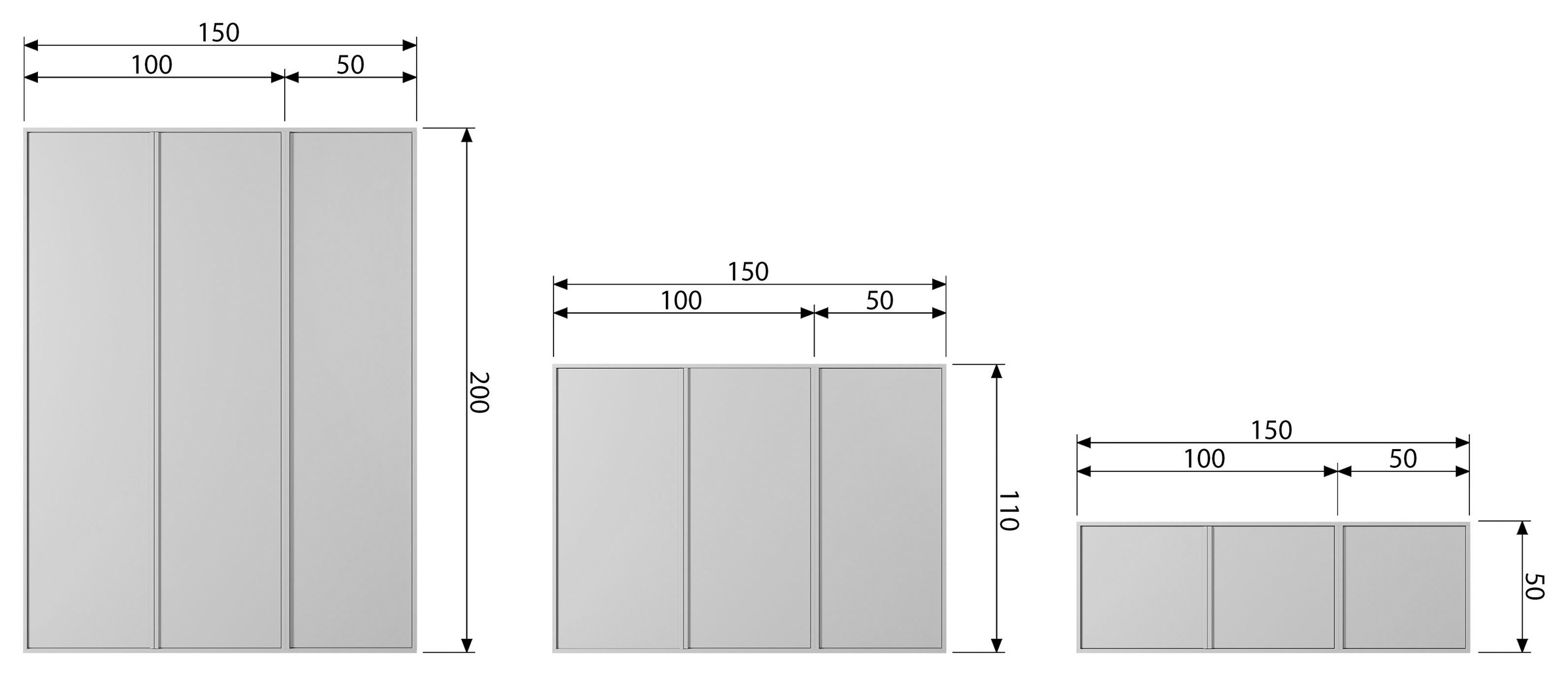 WOOOD Garderobenschrank »Grenen«, H 50 cm x B 100 cm x T 58 cm