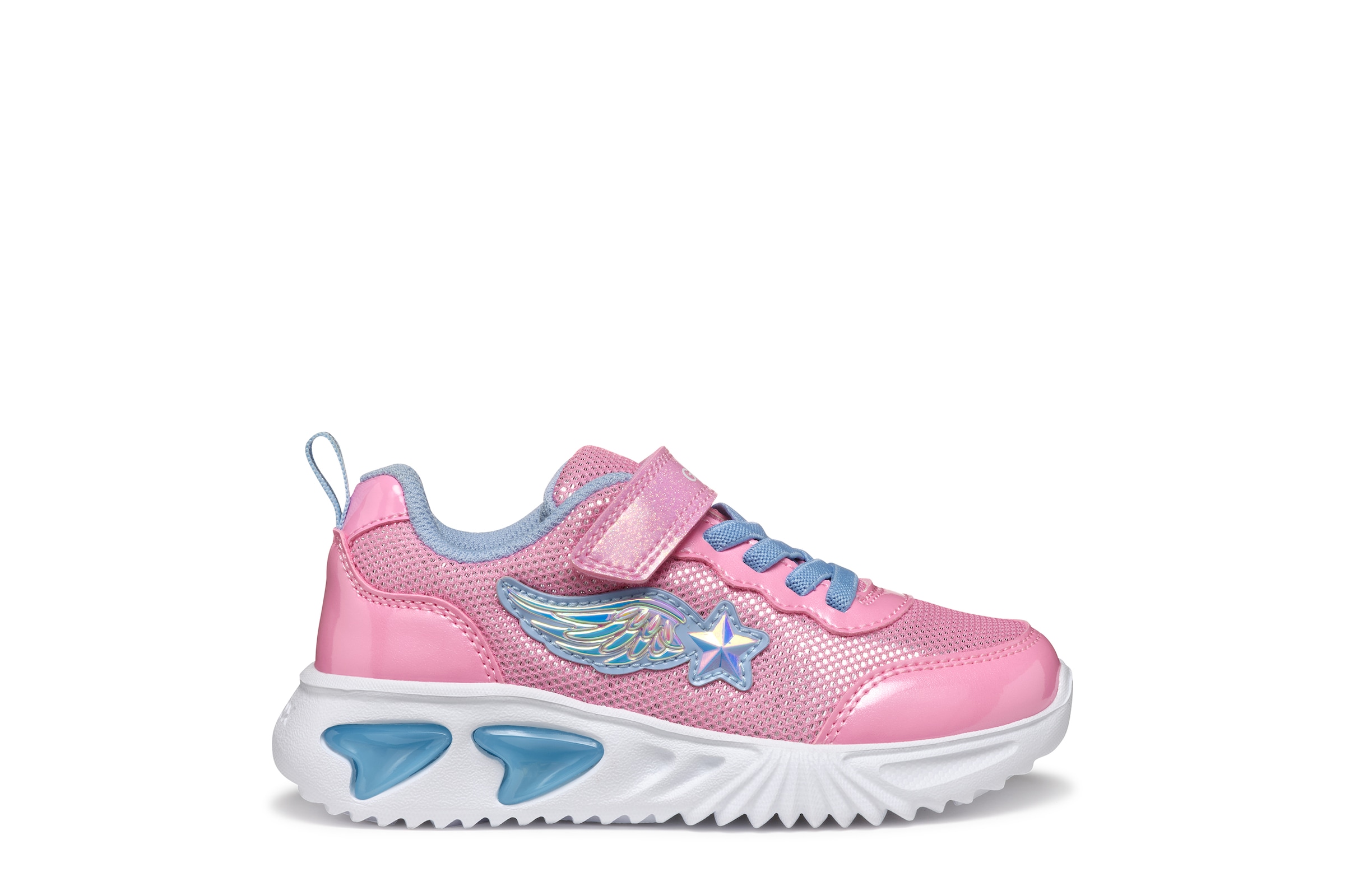 Geox Sneaker »J ASSISTER GIRL«  Halbschuh, Freizeitschuh mit Klettverschluss und Blinkfunktion