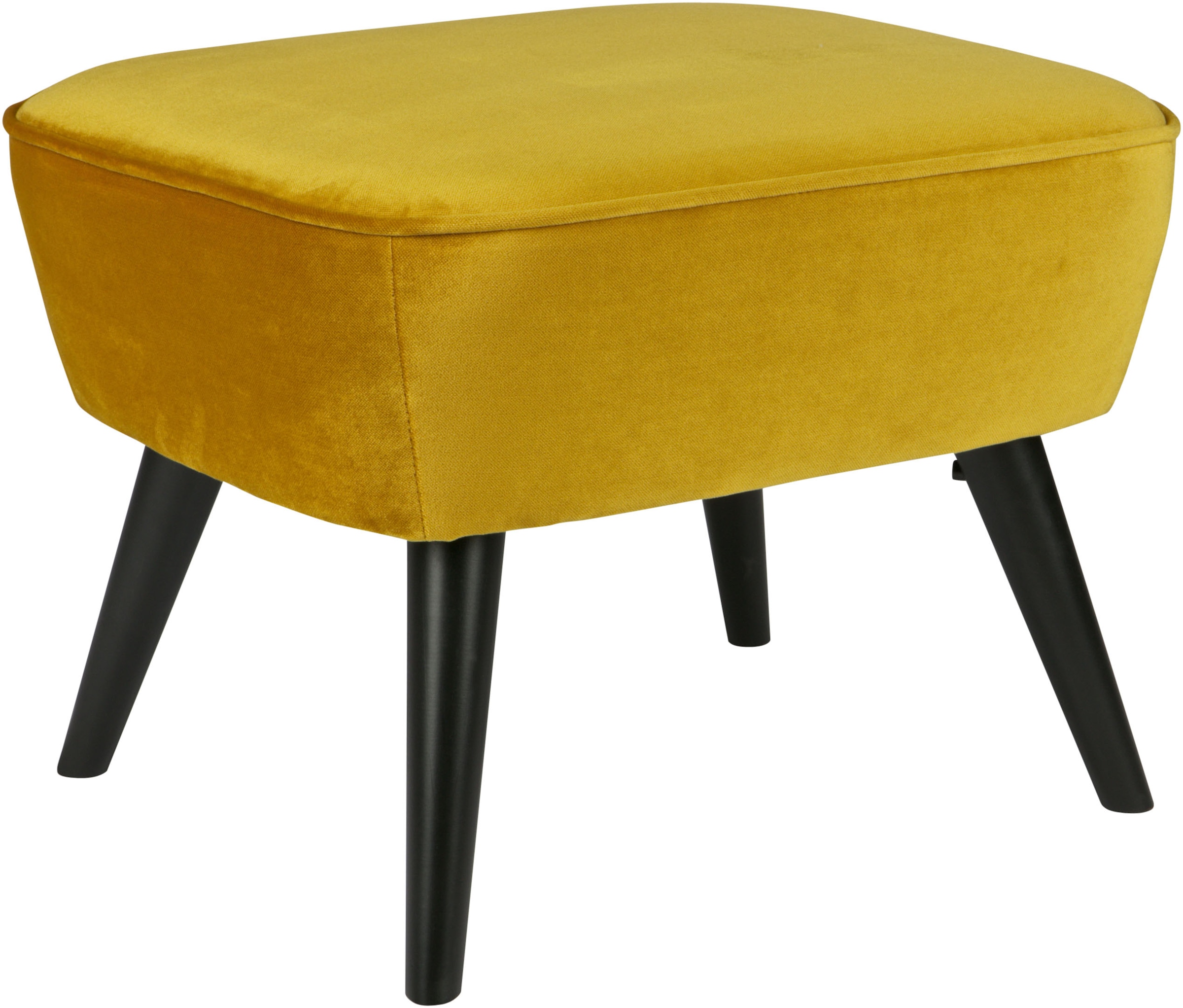 WOOOD Hocker »Sara«, mit Samtstoff gepolstert, rechteckige Form, H 41 cm x B 56 cm