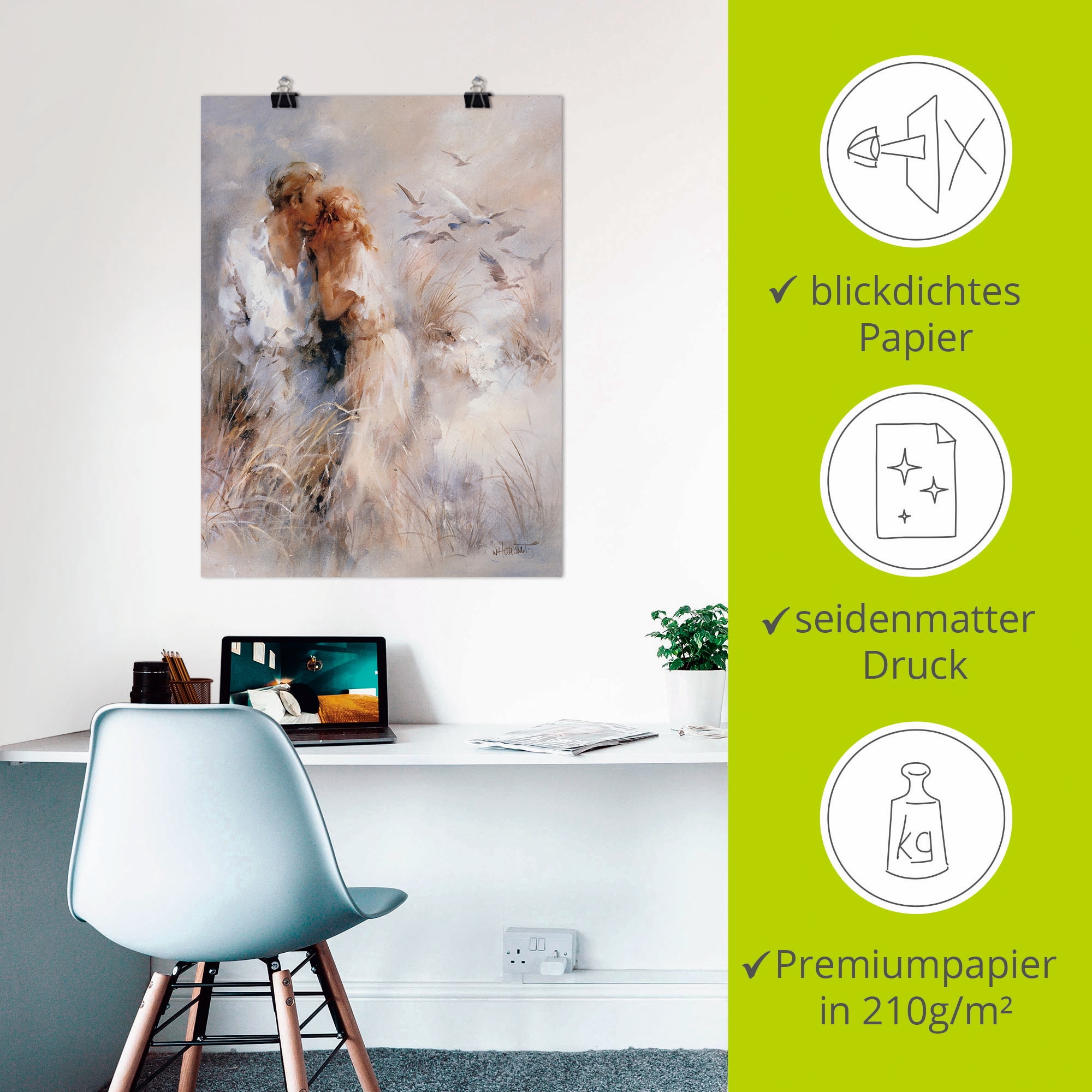 Artland Wandbild »Dichte Harmonie«, Paar, (1 St.), als Leinwandbild, Poster, Wandaufkleber in verschied. Größen