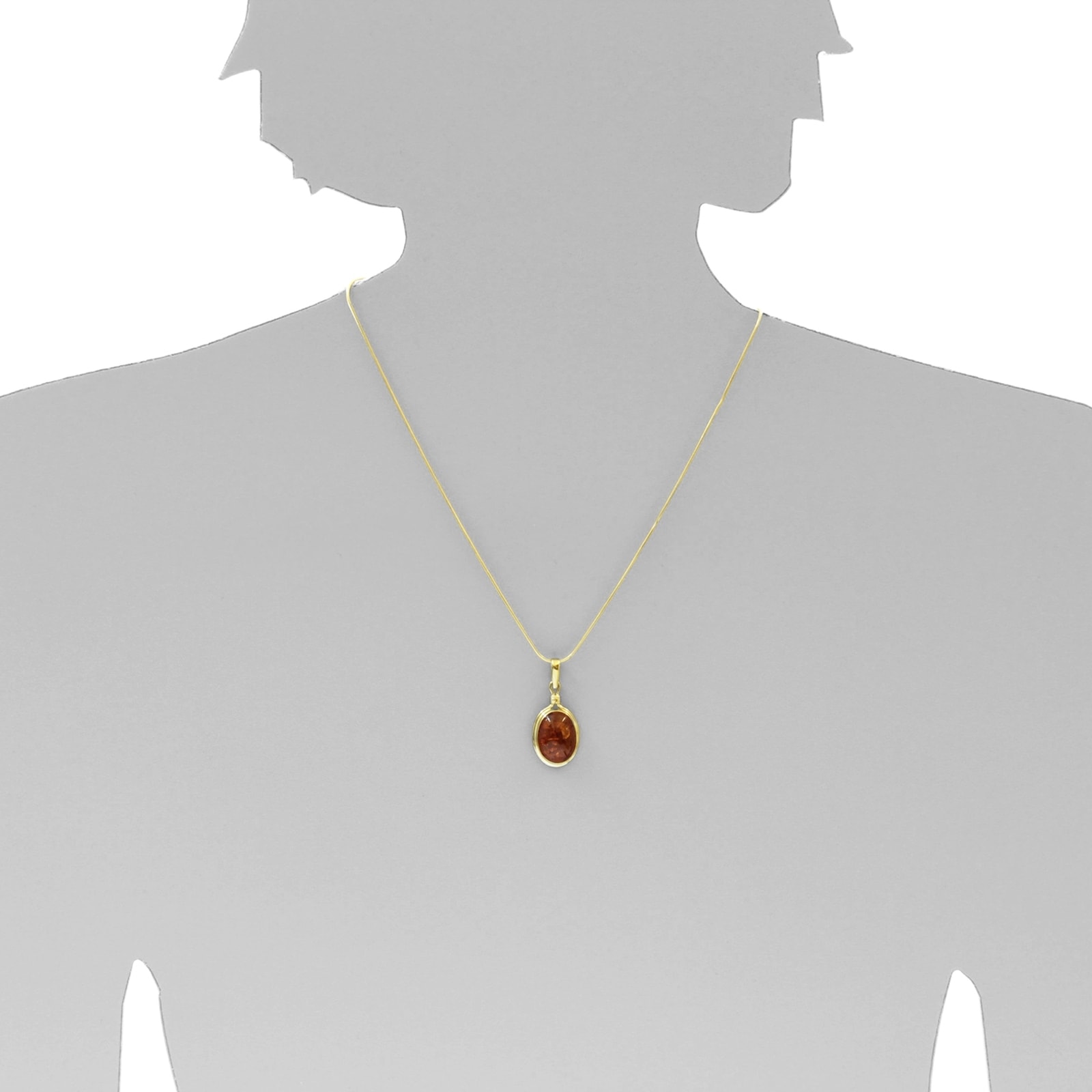 OSTSEE-SCHMUCK Kettenanhänger »- Malicia - Gold 333/000 - Bernstein«