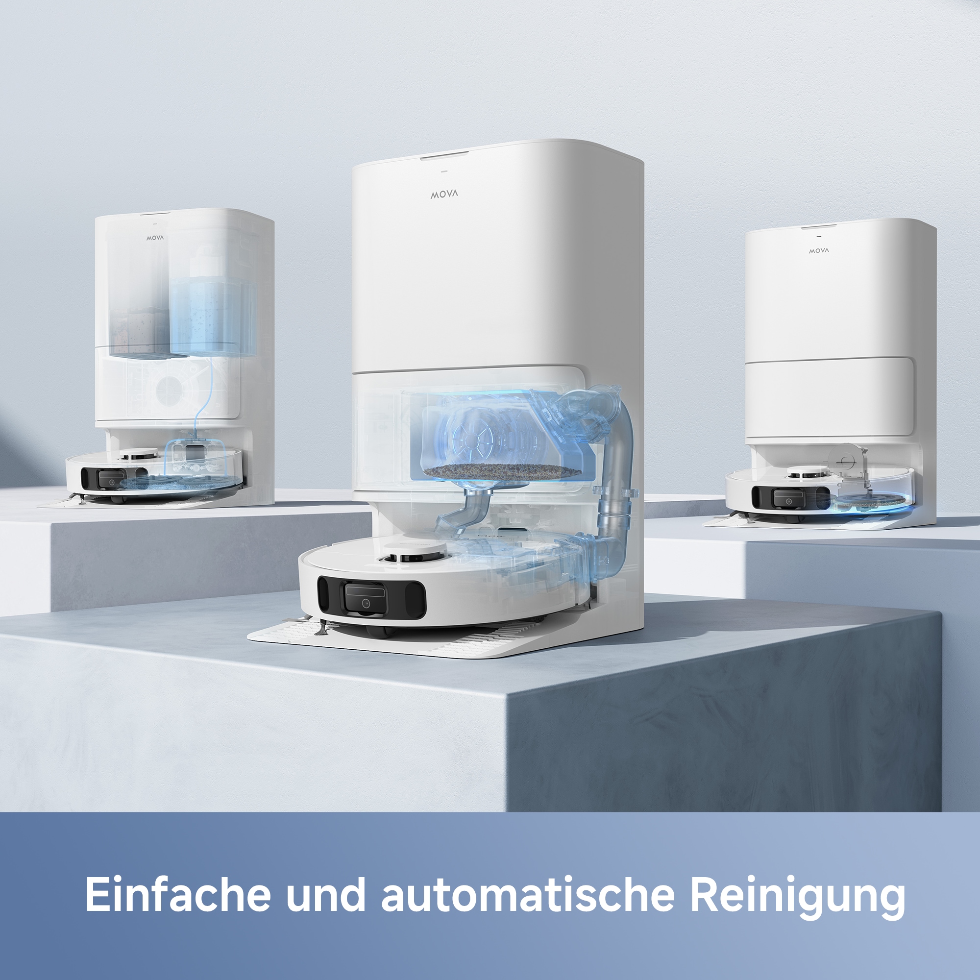 Dreame Saugroboter »Mova E30 Ultra, mit Absaugstation,«, 7000 Pa Saugleistung/Automatische Absaugung und selbstreinigende Mopps