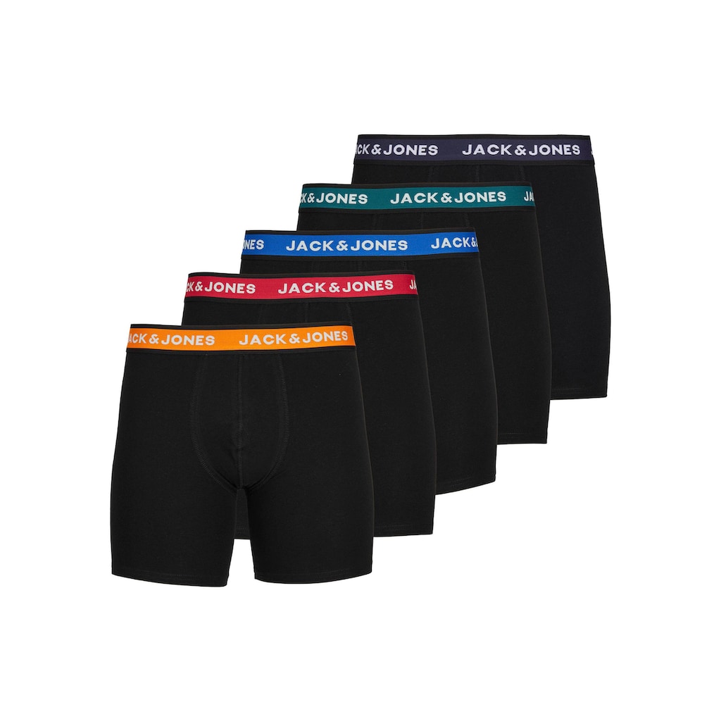 Jack & Jones Boxershorts »JJ JACSOLID BOXER BRIEFS 5 P«, (Packung, 5 St.)