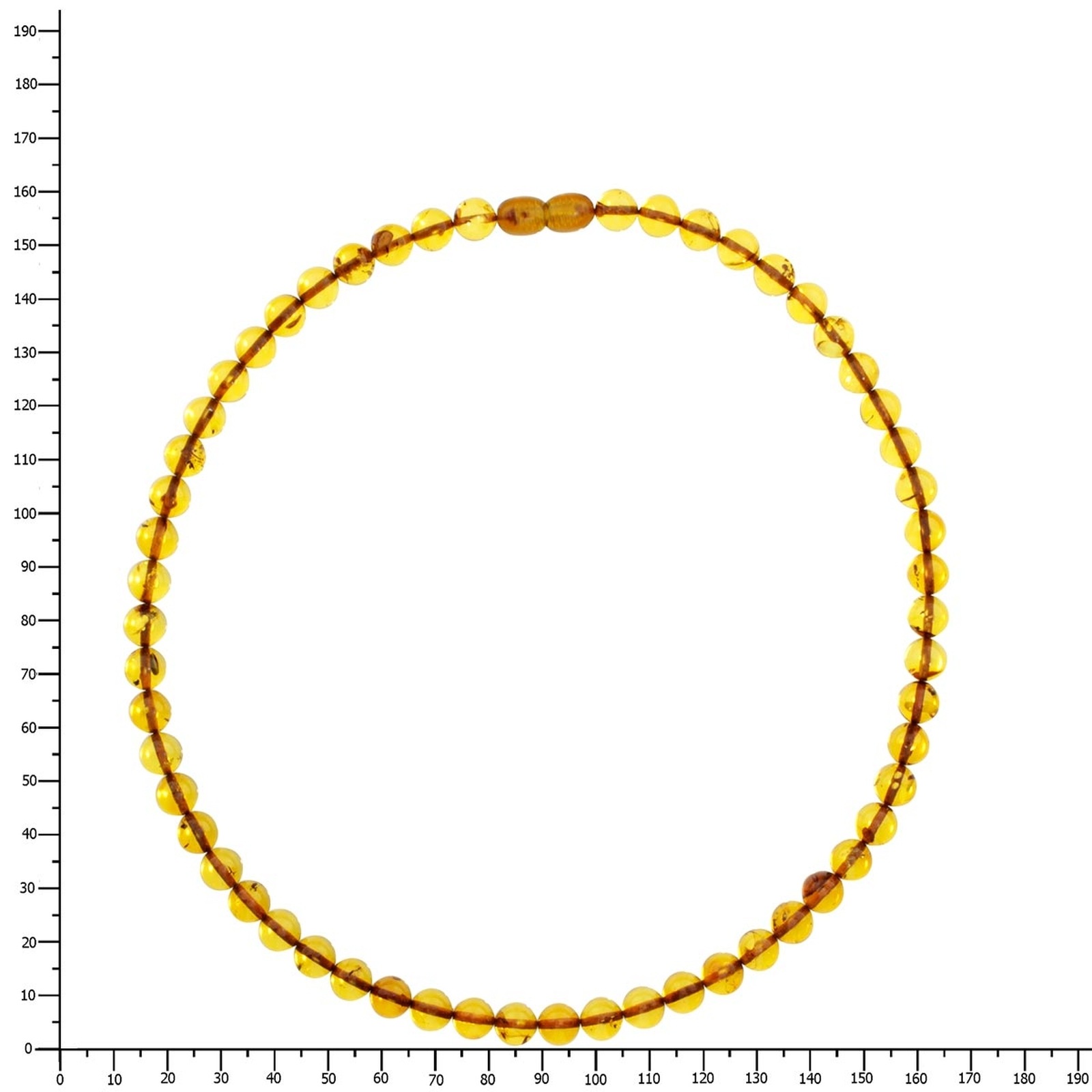 OSTSEE-SCHMUCK Kette ohne Anhänger »- Kugel 8 mm - Bernstein -,«