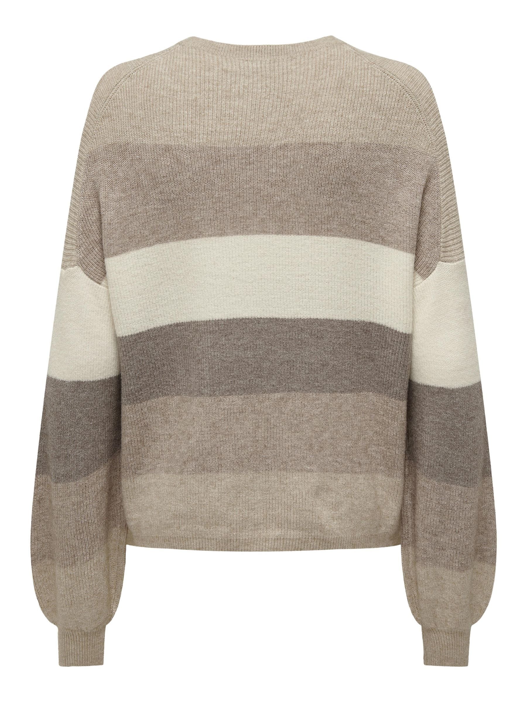 ONLY Strickpullover »ONLATIA L/S STRIPE PULLOVER KNT NOOS«, mit dem auffälligen Streifenmuster